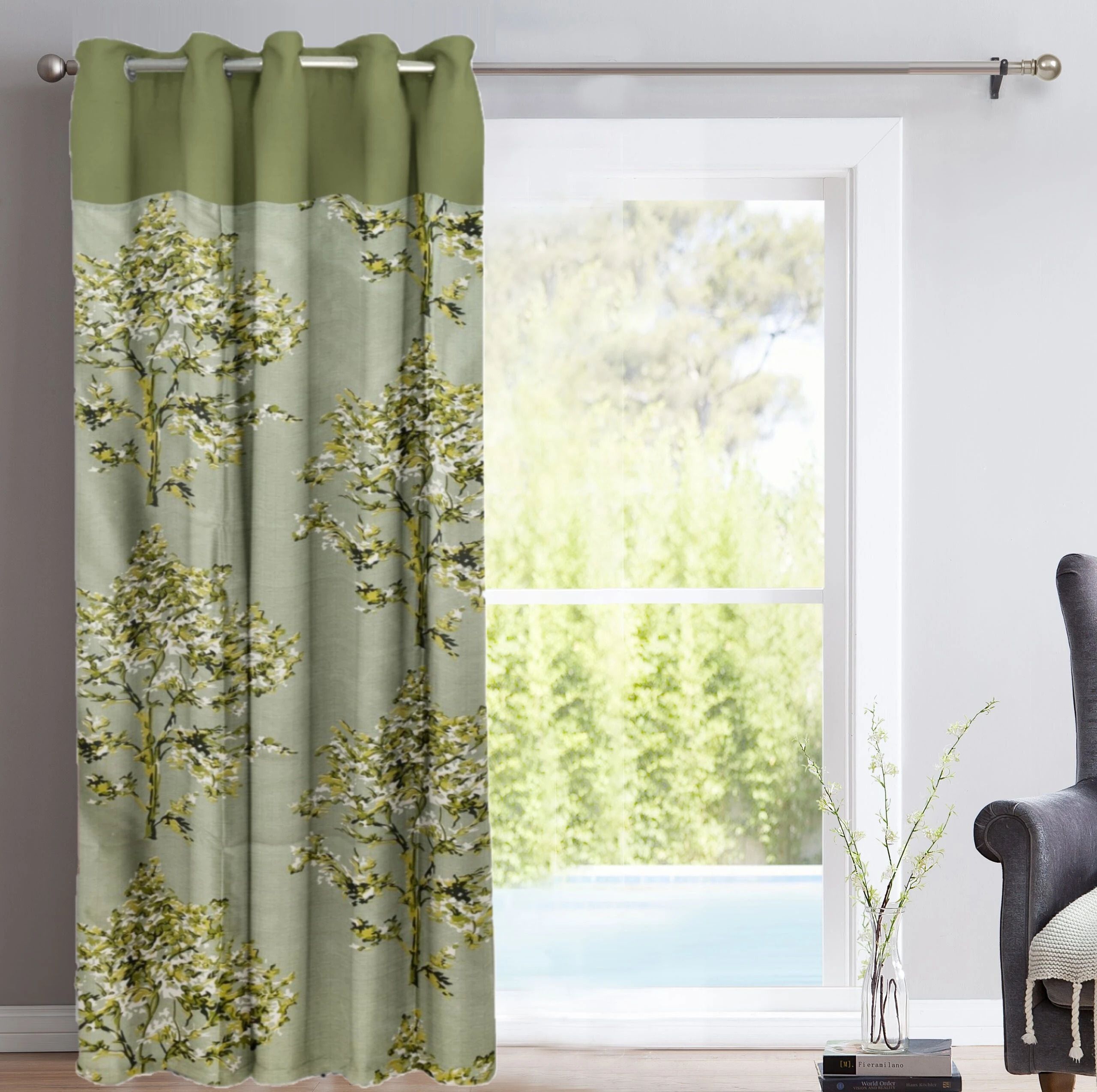 darshanam world 214 cm (7 ft) Door Polyester Semi Transparent Curtain Single Curtain-picture-13