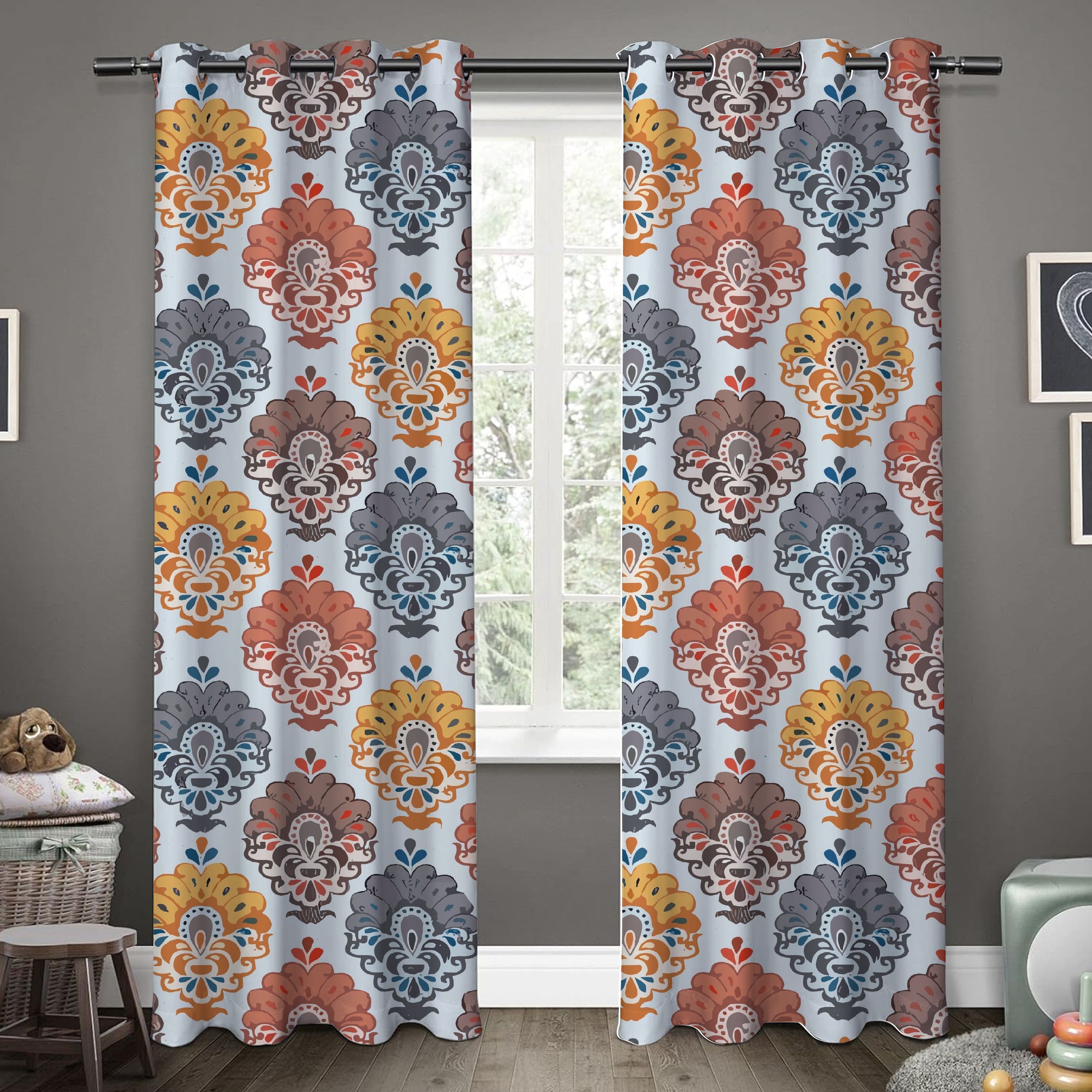 153 cm (5 ft) Window Polyester Room Darkening Curtain (Pack Of 2)-image-21
