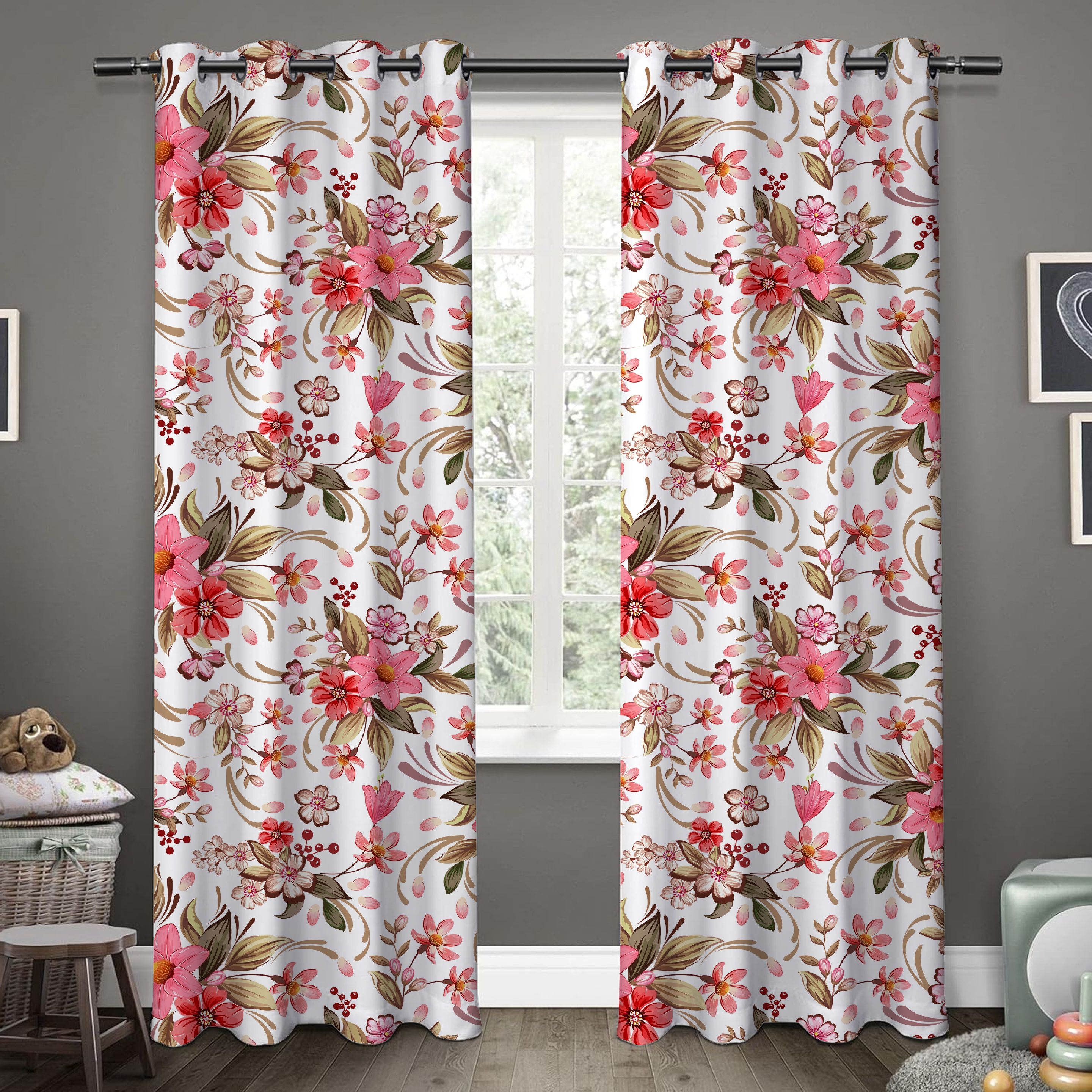 215 cm (7 ft) Door Polyester Room Darkening Curtain (Pack Of 2)-image-19