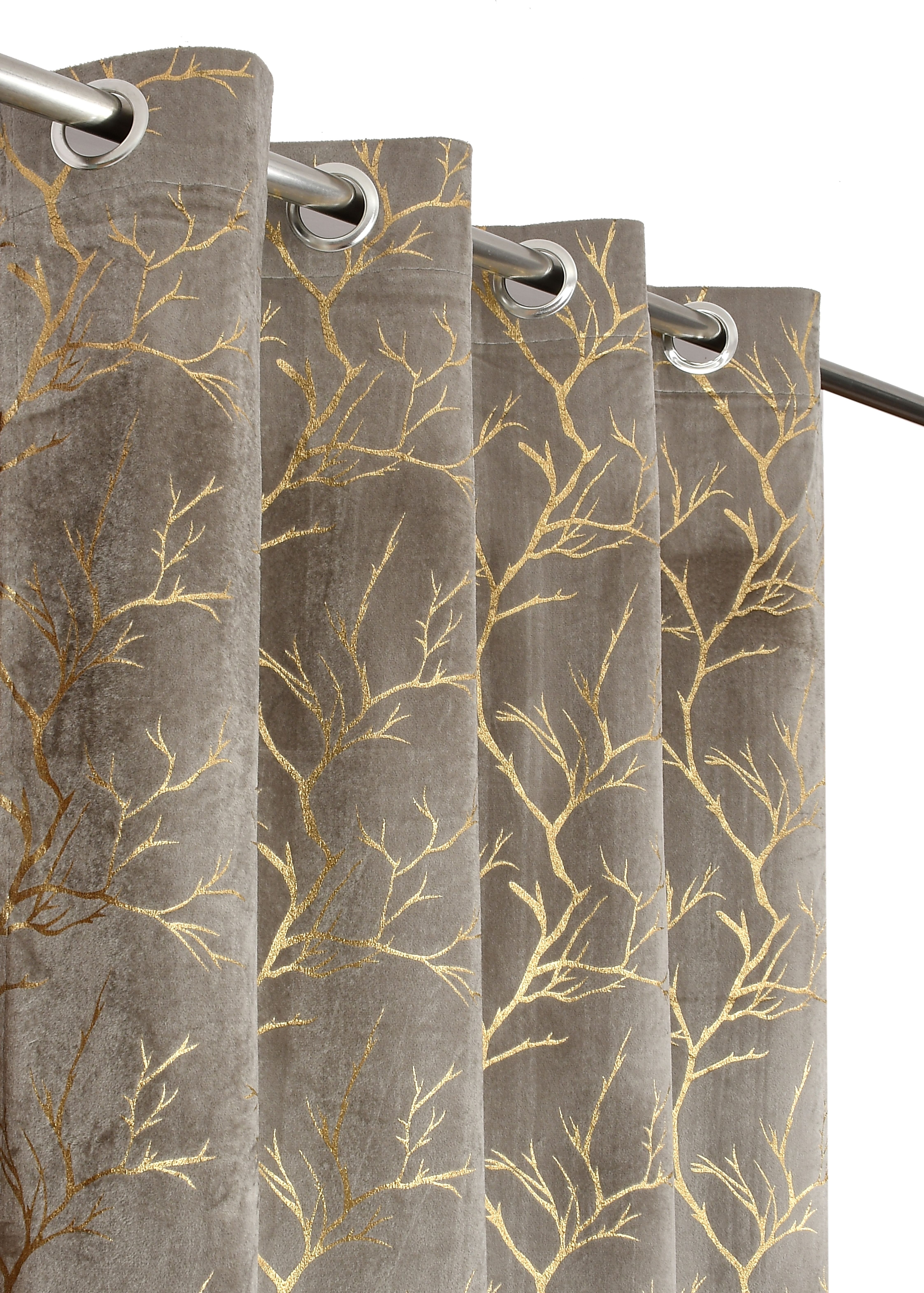 veloura 274.32 cm (9 ft) Velvet Room Darkening Long Door Curtain (Pack Of 2)-picture-19