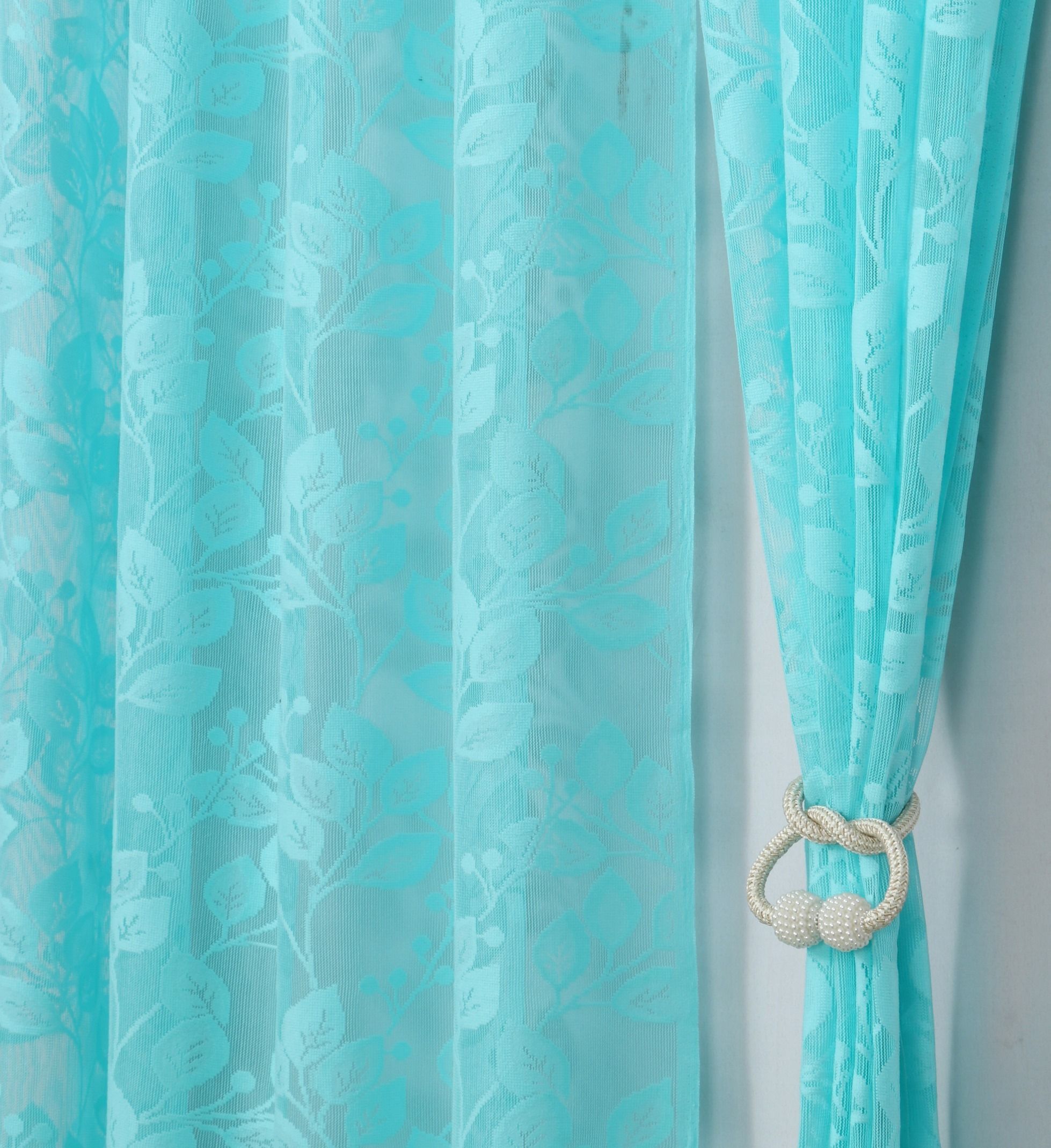 homefab india 213.36 cm (7 ft) Polyester Transparent Door Curtain (Pack Of 2)-picture-11