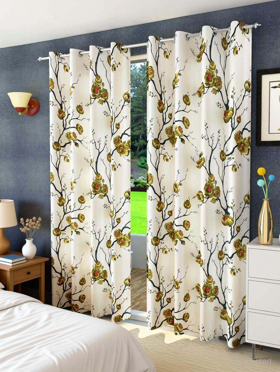 152.4 cm (5 ft) Window Polyester Semi Transparent Curtain (Pack Of 2)-image-28