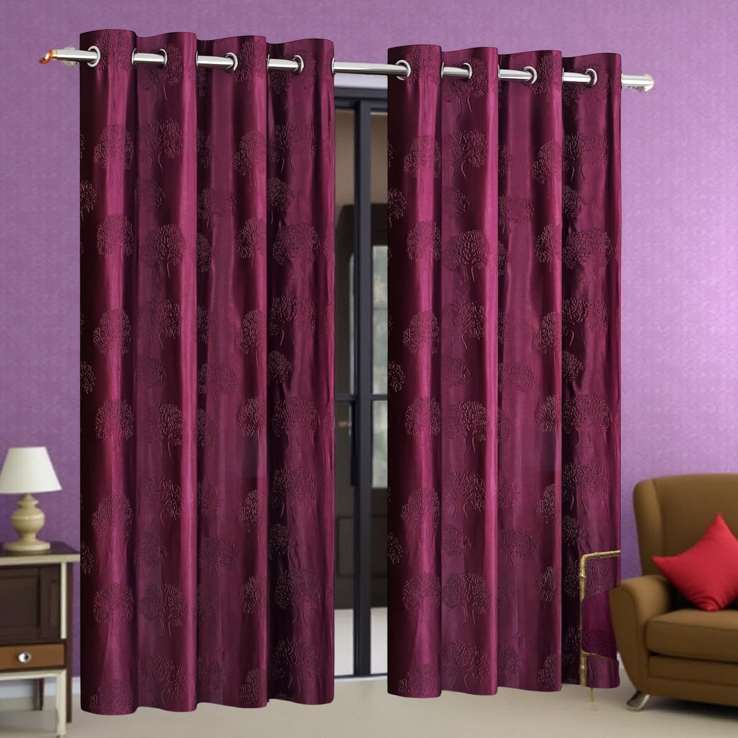 flipkart smartbuy 274 cm (9 ft) Long Door Polyester Room Darkening Curtain (Pack Of 2)-picture-25