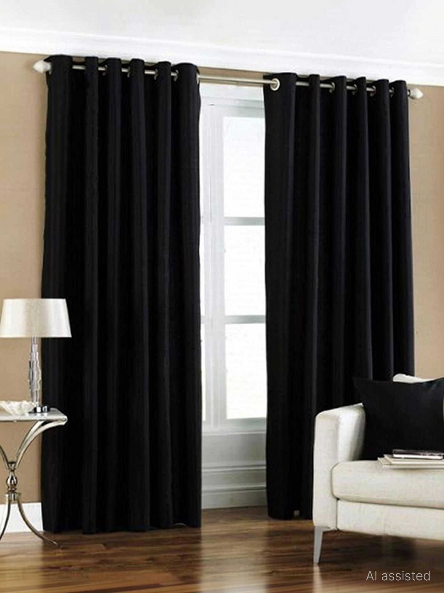 153 cm (5 ft) Window Polyester Semi Transparent Curtain (Pack Of 2)-image-14