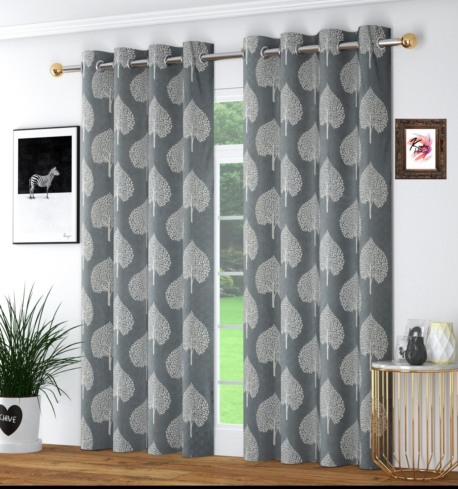 152 cm (5 ft) Polyester Semi Transparent Window Curtain (Pack Of 2)-image-7