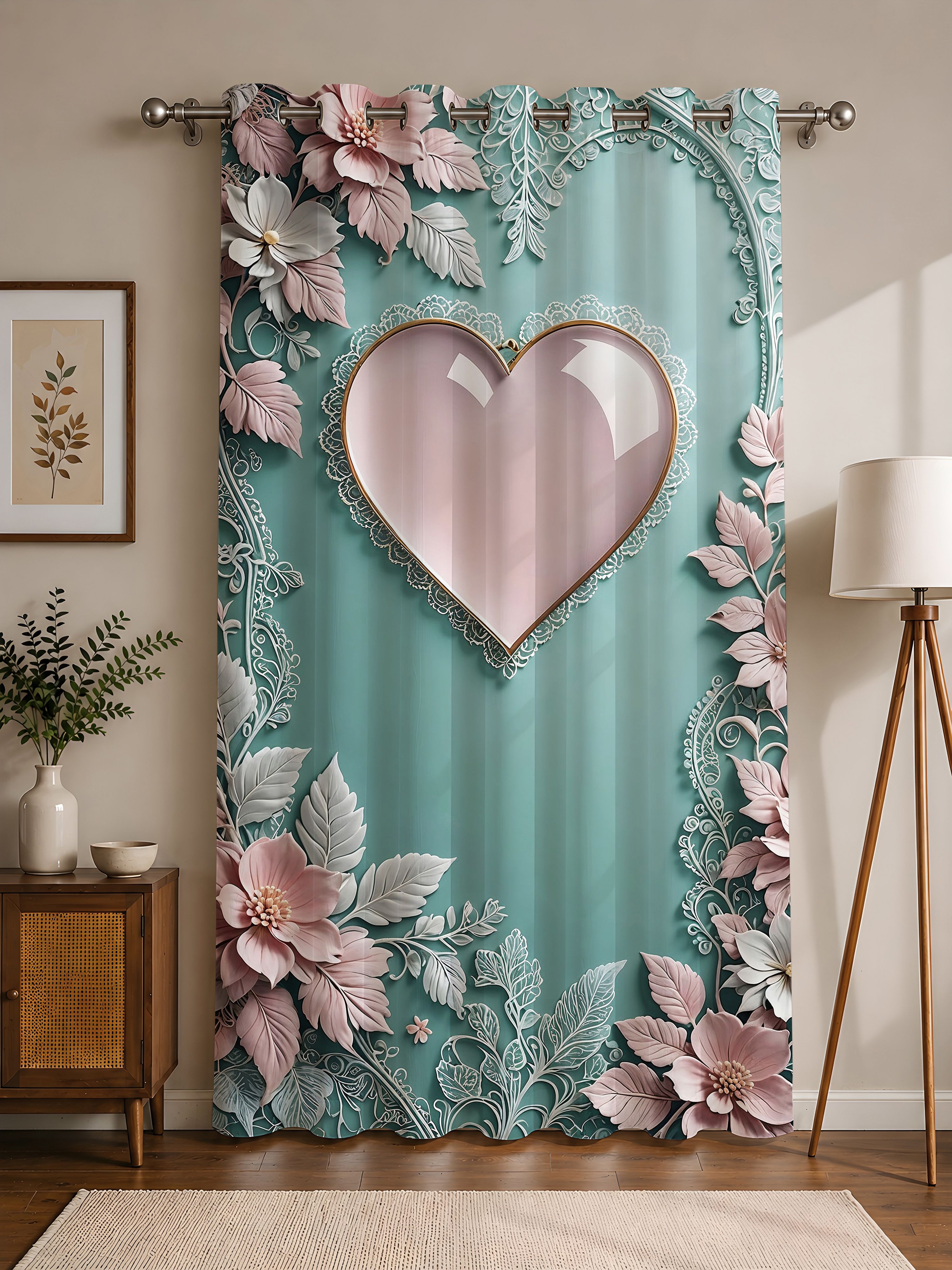 houseofcurtain 220 cm (7 ft) Long Door Polyester Semi Transparent Curtain Single Curtain-picture-22