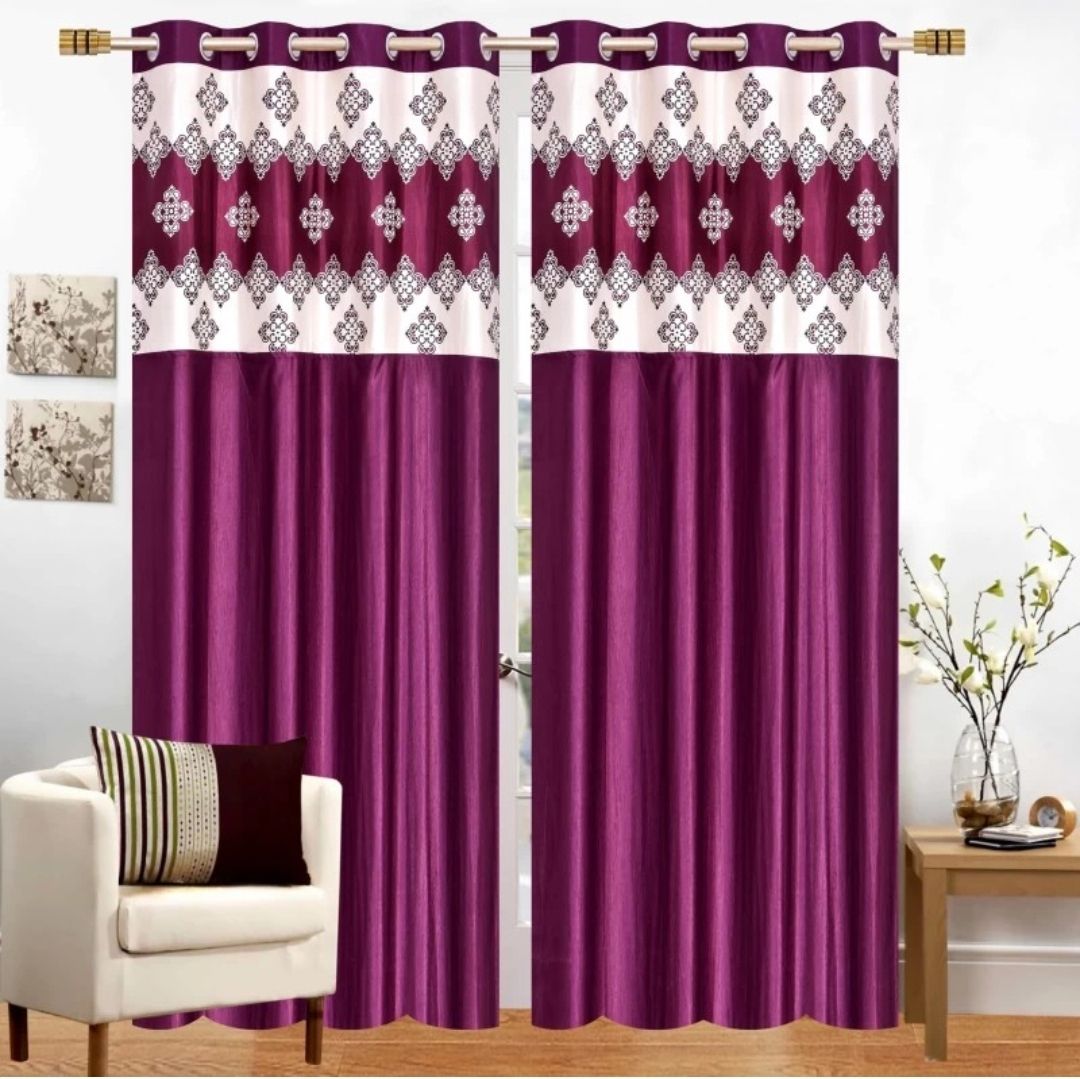 dtodexpress 213.3 cm (7 ft) Polyester Semi Transparent Door Curtain (Pack Of 2)-picture-10
