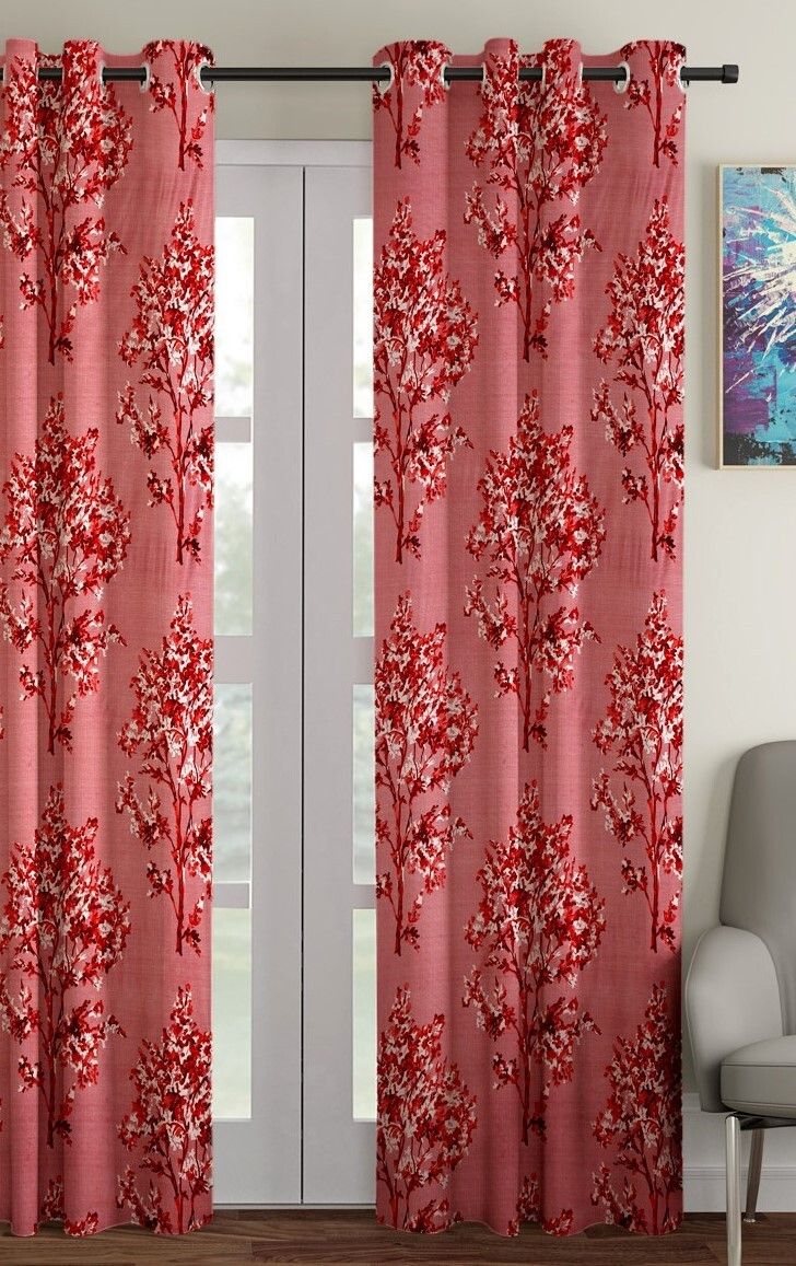 fashion string 213 cm (7 ft) Polyester Semi Transparent Door Curtain Single Curtain-picture-10