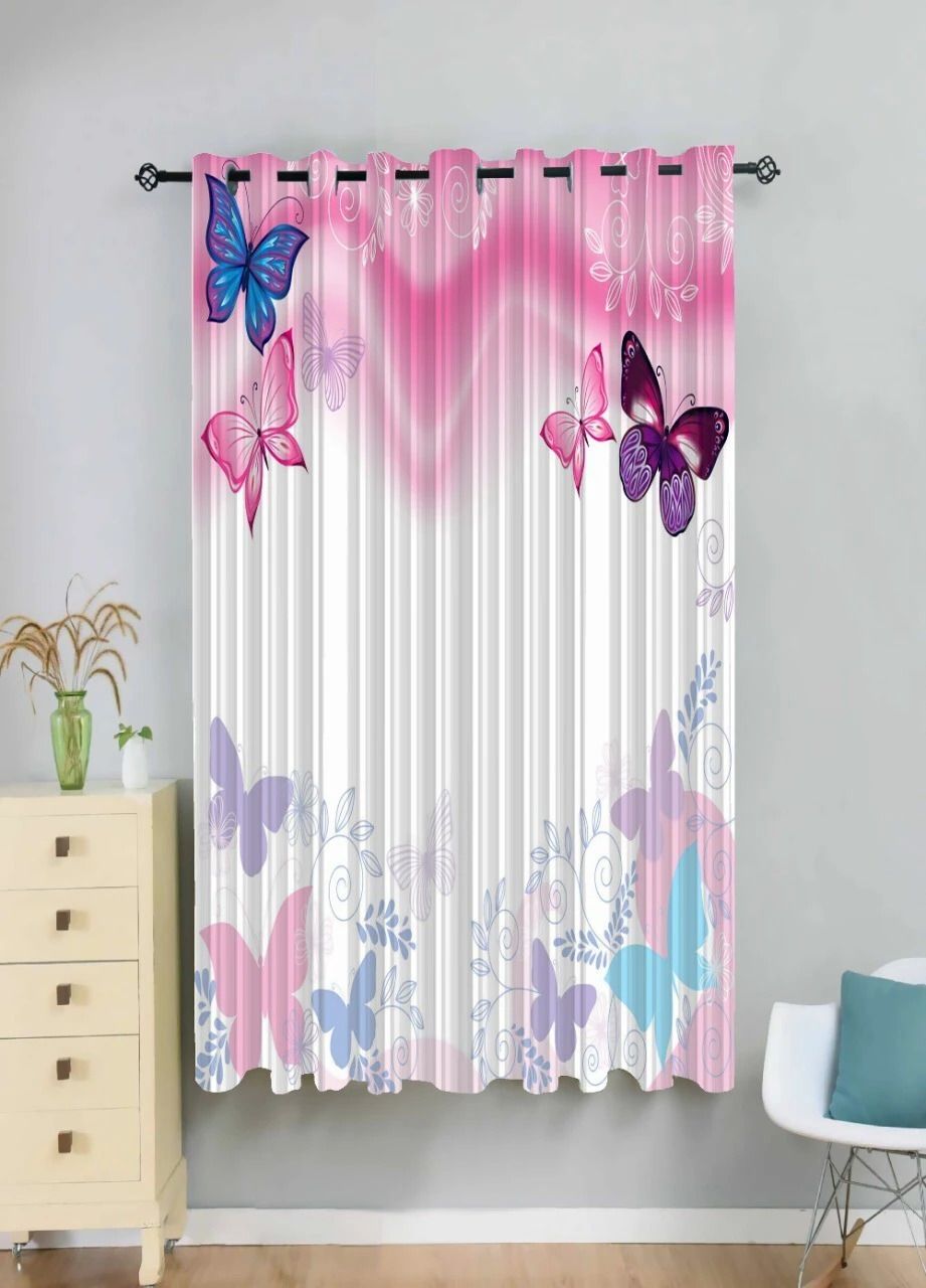 155 cm (5 ft) Polyester Semi Transparent Window Curtain Single Curtain-image-13