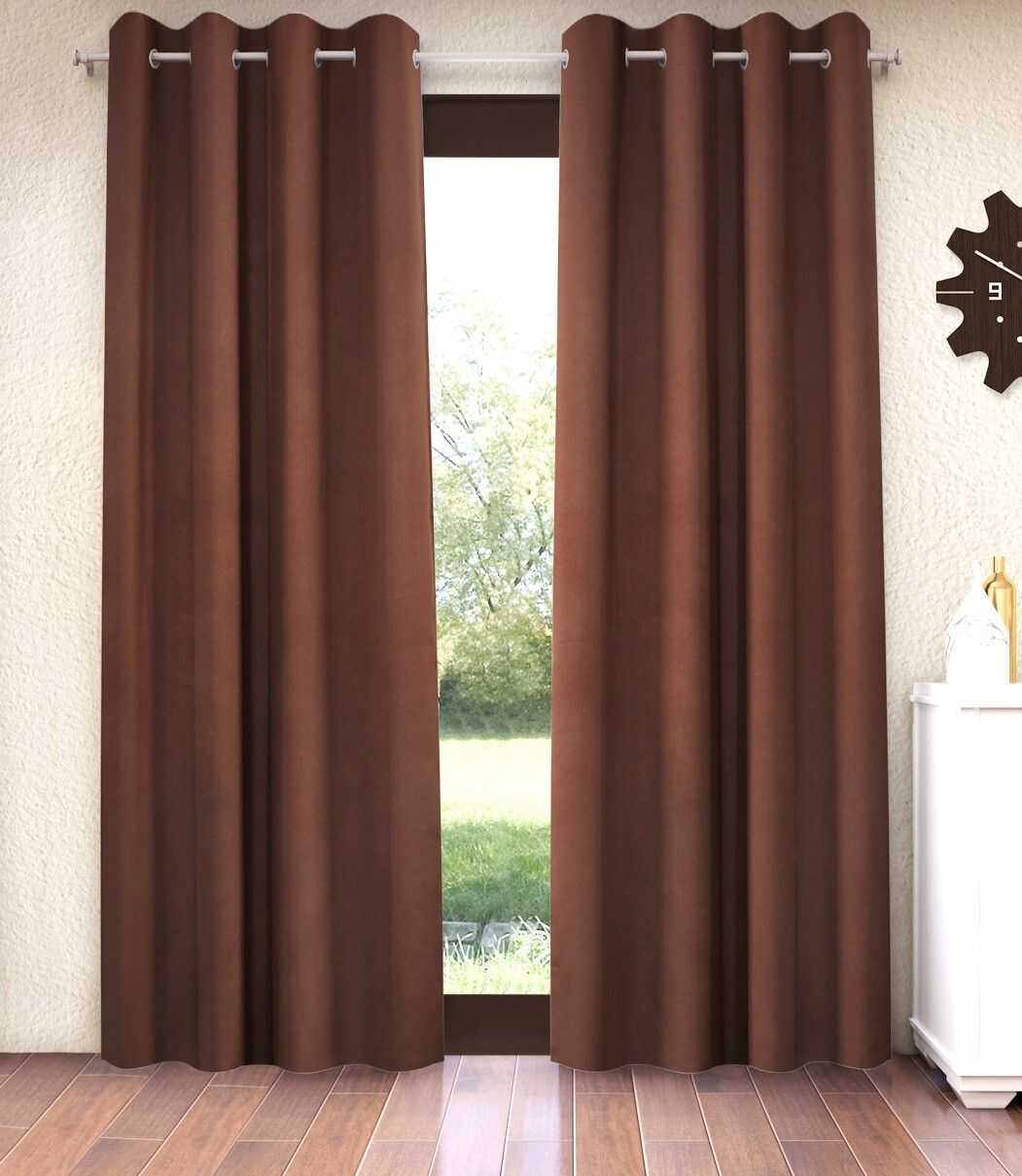 fashion string 213 cm (7 ft) Door Polyester Semi Transparent Curtain (Pack Of 2)-picture-28