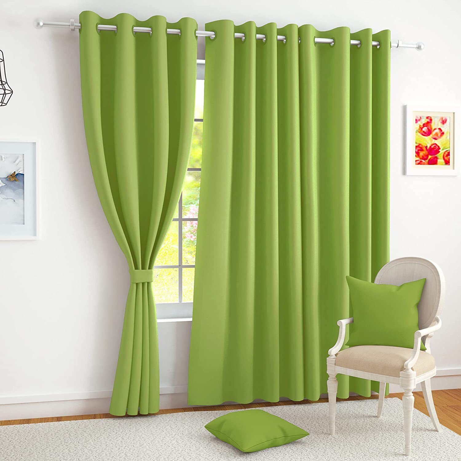 274.5 cm (9 ft) Long Door Polyester Semi Transparent Curtain (Pack Of 2)-image-44