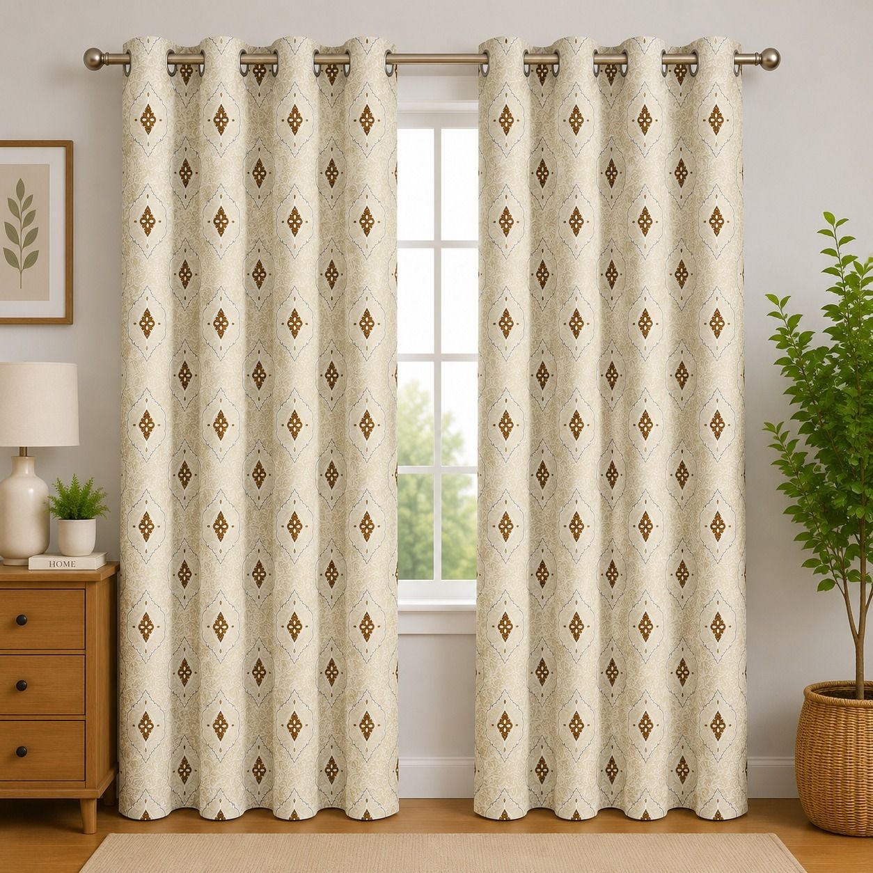 152 cm (5 ft) Window Polyester Room Darkening Curtain (Pack Of 2)-image-10