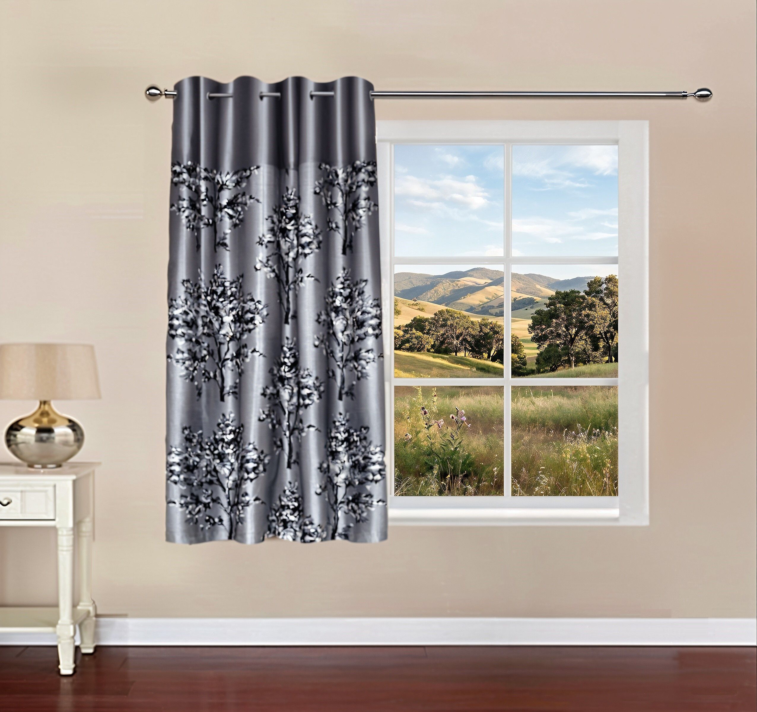 easetensil 152 cm (5 ft) Window Polyester Semi Transparent Curtain Single Curtain-picture-0