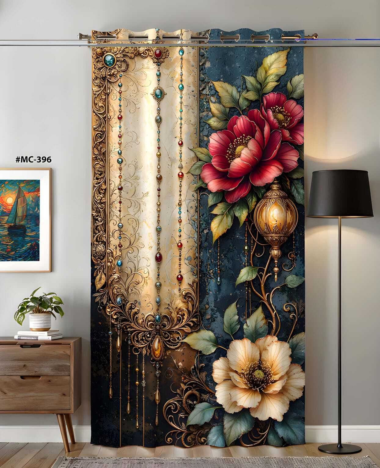pramukhdecore 223 cm (7 ft) Door Polyester Room Darkening Curtain Single Curtain-picture-19