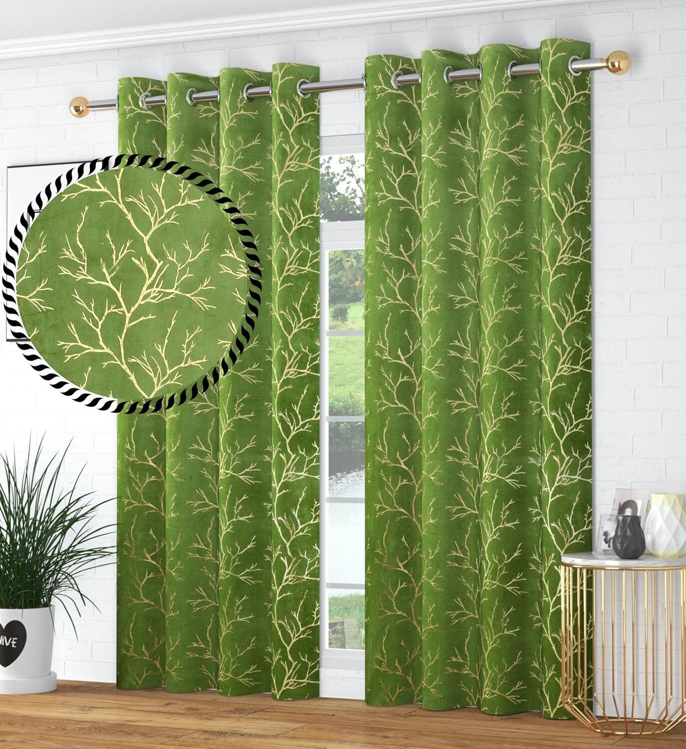 gupps 213 cm (7 ft) Door Velvet Semi Transparent Curtain (Pack Of 2)-picture-26