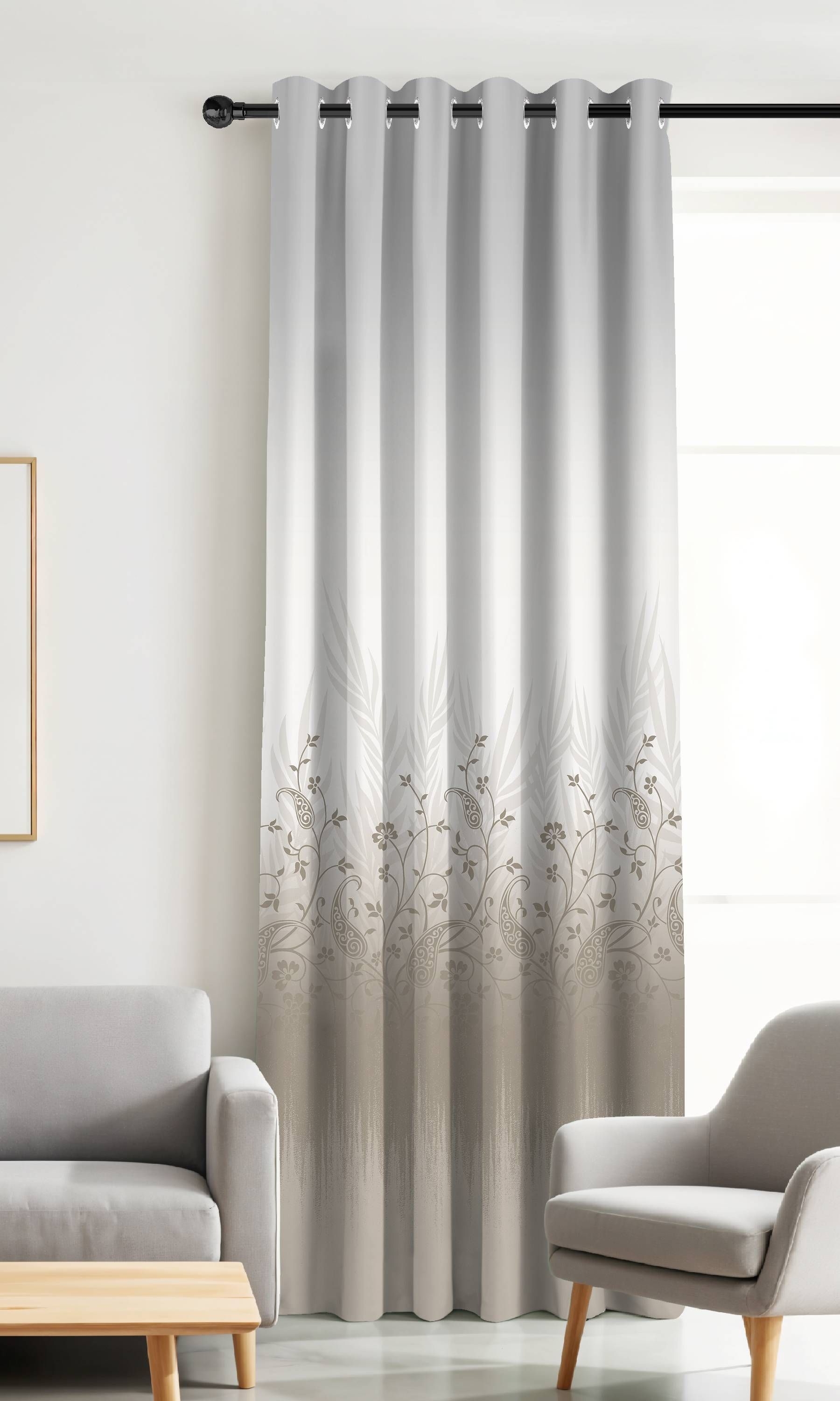 casableu 274.32 cm (9 ft) Long Door Polyester Room Darkening Curtain Single Curtain-picture-46