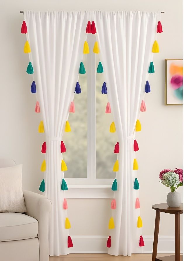 nysarg 213 cm (7 ft) Window Polyester Transparent Curtain (Pack Of 2)-picture-47
