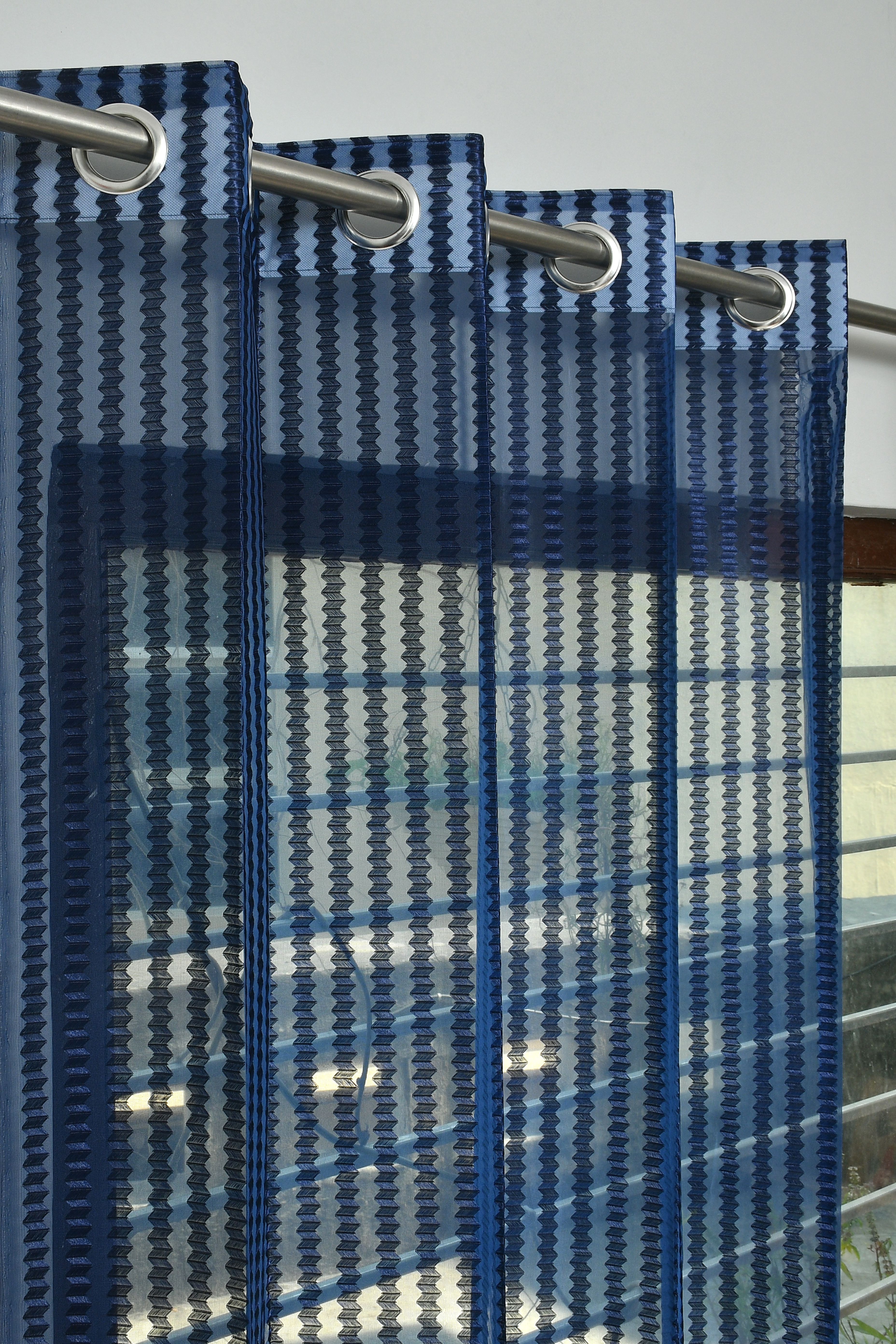 213 cm (7 ft) Door Net Transparent Curtain (Pack Of 2)-image-7