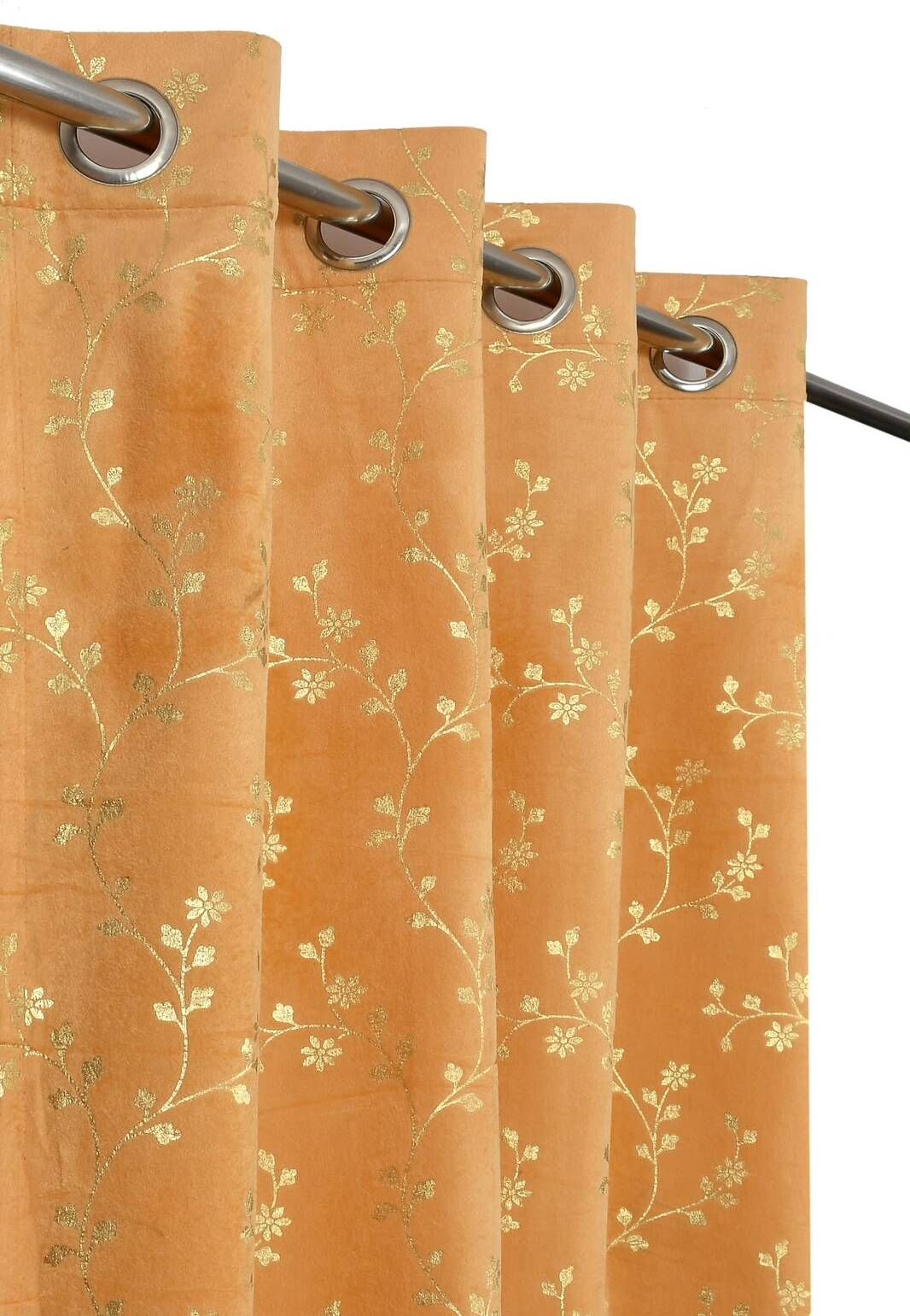 shopgallery 274 cm (9 ft) Long Door Velvet Room Darkening Curtain Single Curtain-picture-8
