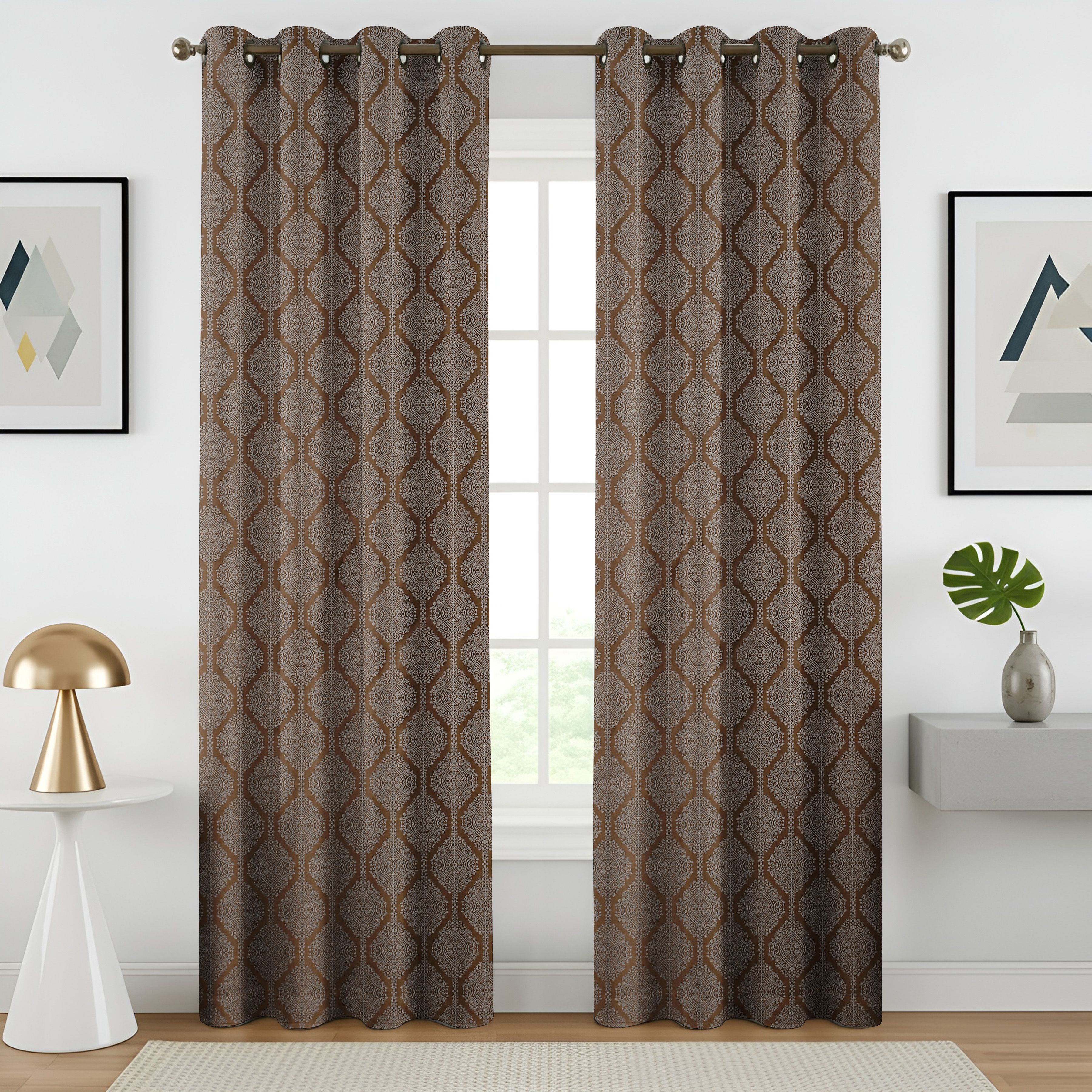 152 cm (5 ft) Window Polyester Room Darkening Curtain (Pack Of 2)-image-44