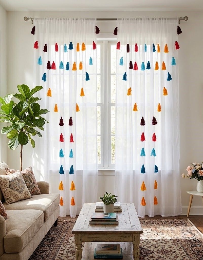 213 cm (7 ft) Window Polyester Semi Transparent Curtain (Pack Of 2)-image-40