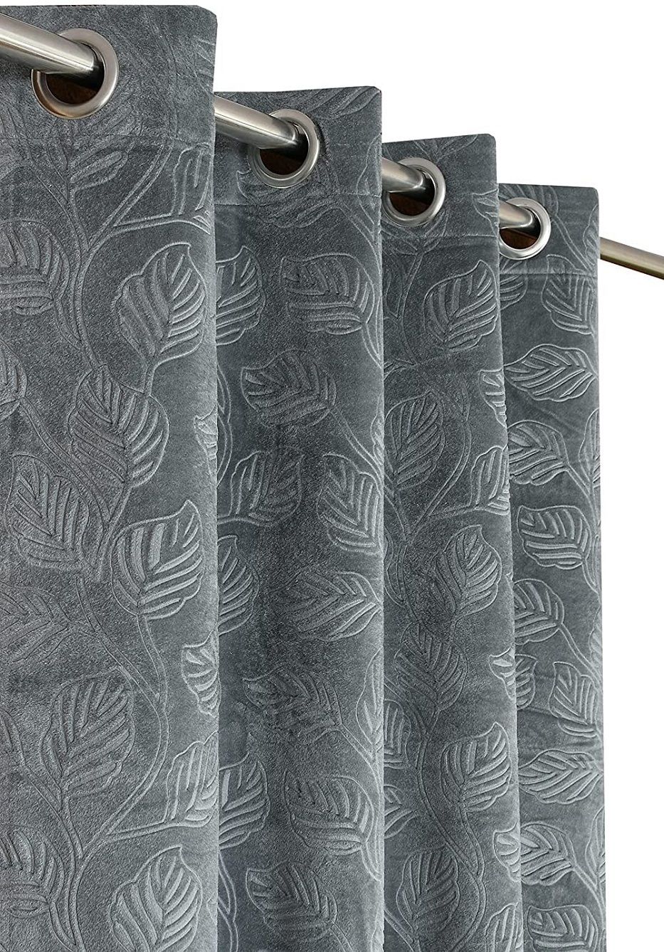 152 cm (5 ft) Velvet Room Darkening Window Curtain Single Curtain