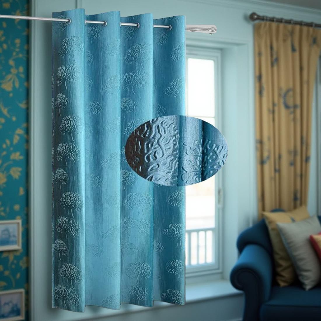 flipkart smartbuy 152 cm (5 ft) Window Polyester Room Darkening Curtain Single Curtain-picture-16