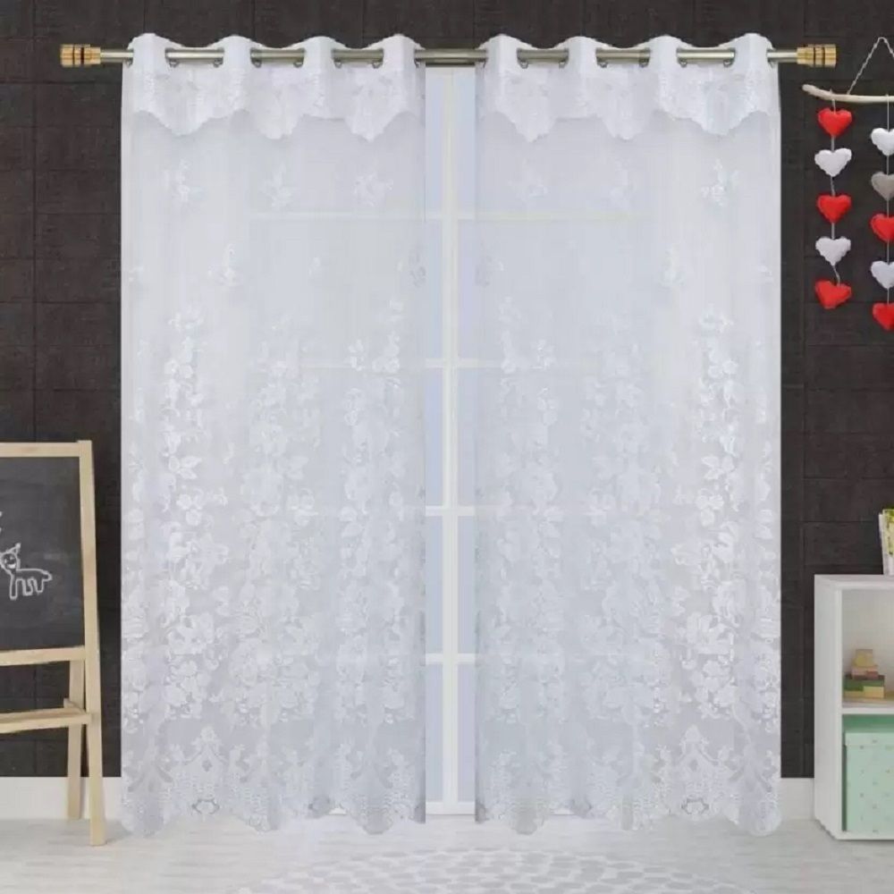 rhetorical 212 cm (7 ft) Door Net Semi Transparent Curtain (Pack Of 2)-picture-28