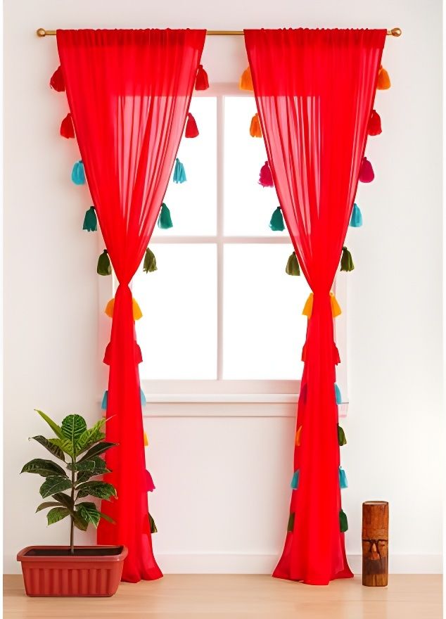 nysarg 213 cm (7 ft) Window Polyester Transparent Curtain (Pack Of 2)-picture-15