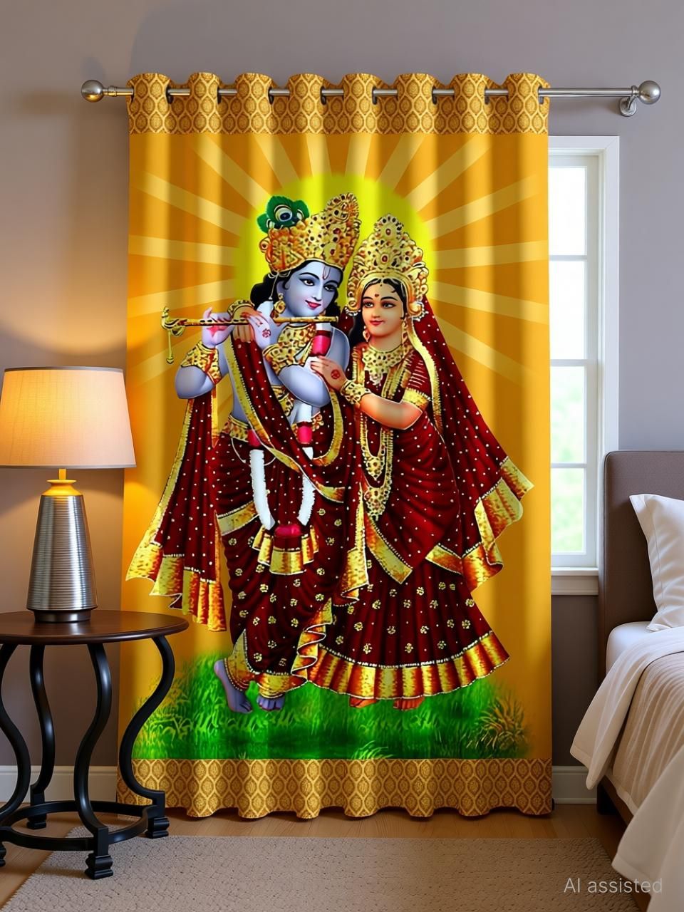 274 cm (9 ft) Long Door Polyester Room Darkening Curtain Single Curtain-image-49