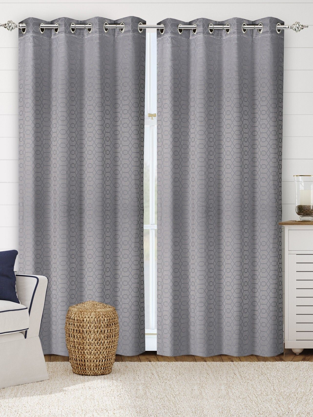 saral home 213 cm (7 ft) Cotton Room Darkening Door Curtain (Pack Of 2)-picture-14