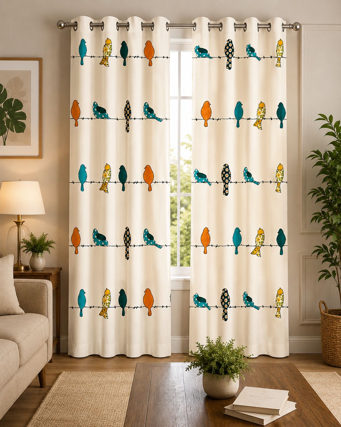 shri radhe 214 cm (7 ft) Window Polyester Semi Transparent Curtain Single Curtain-picture-15