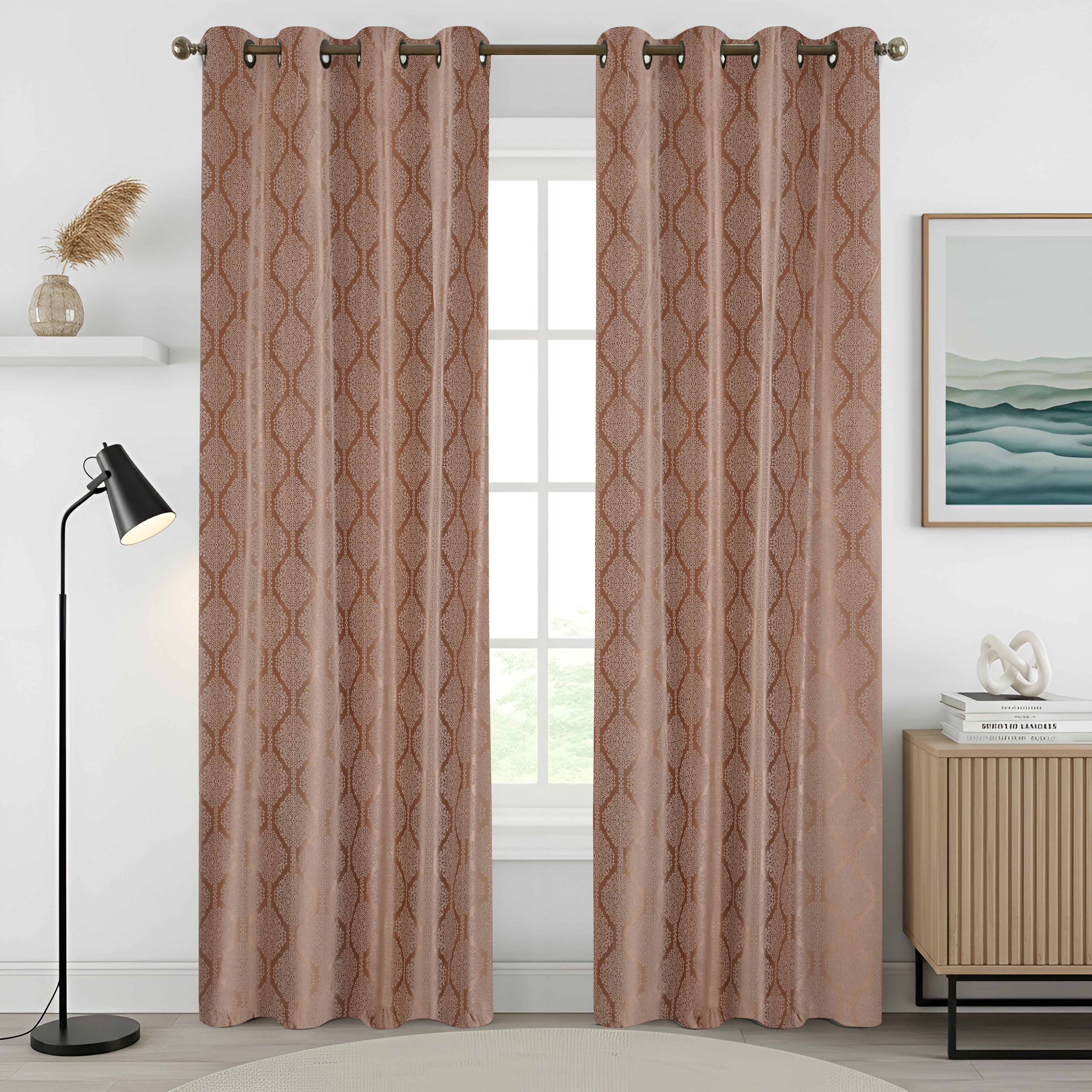 152 cm (5 ft) Window Polyester Room Darkening Curtain (Pack Of 2)-image-41
