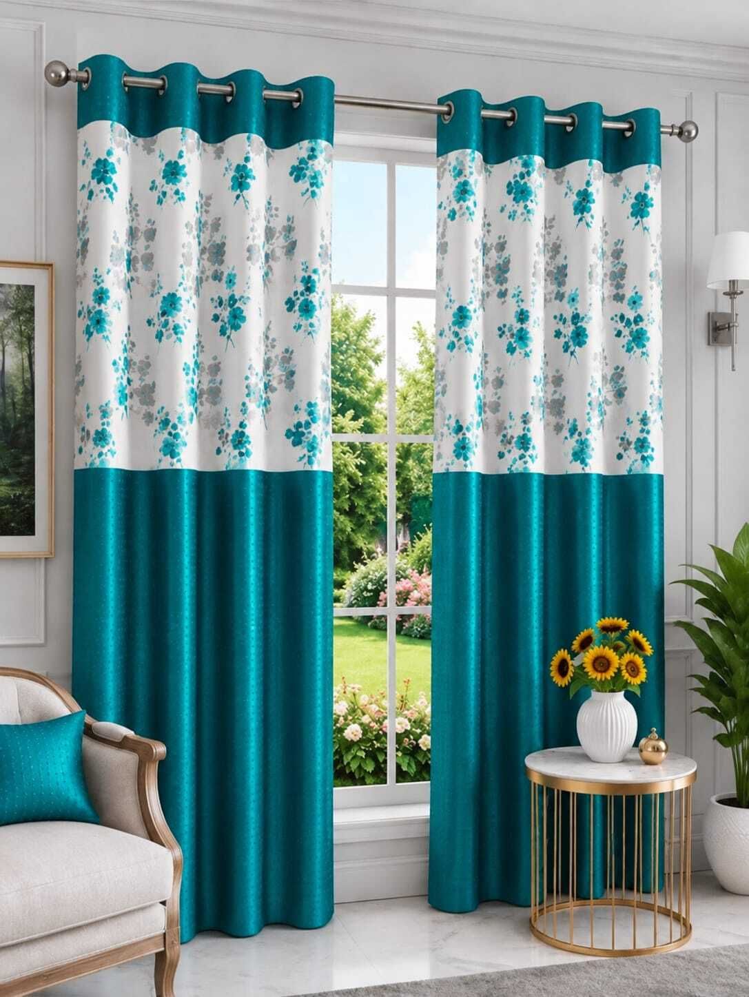 fashion hive 213 cm (7 ft) Door Cotton Room Darkening Curtain (Pack Of 2)-picture-48