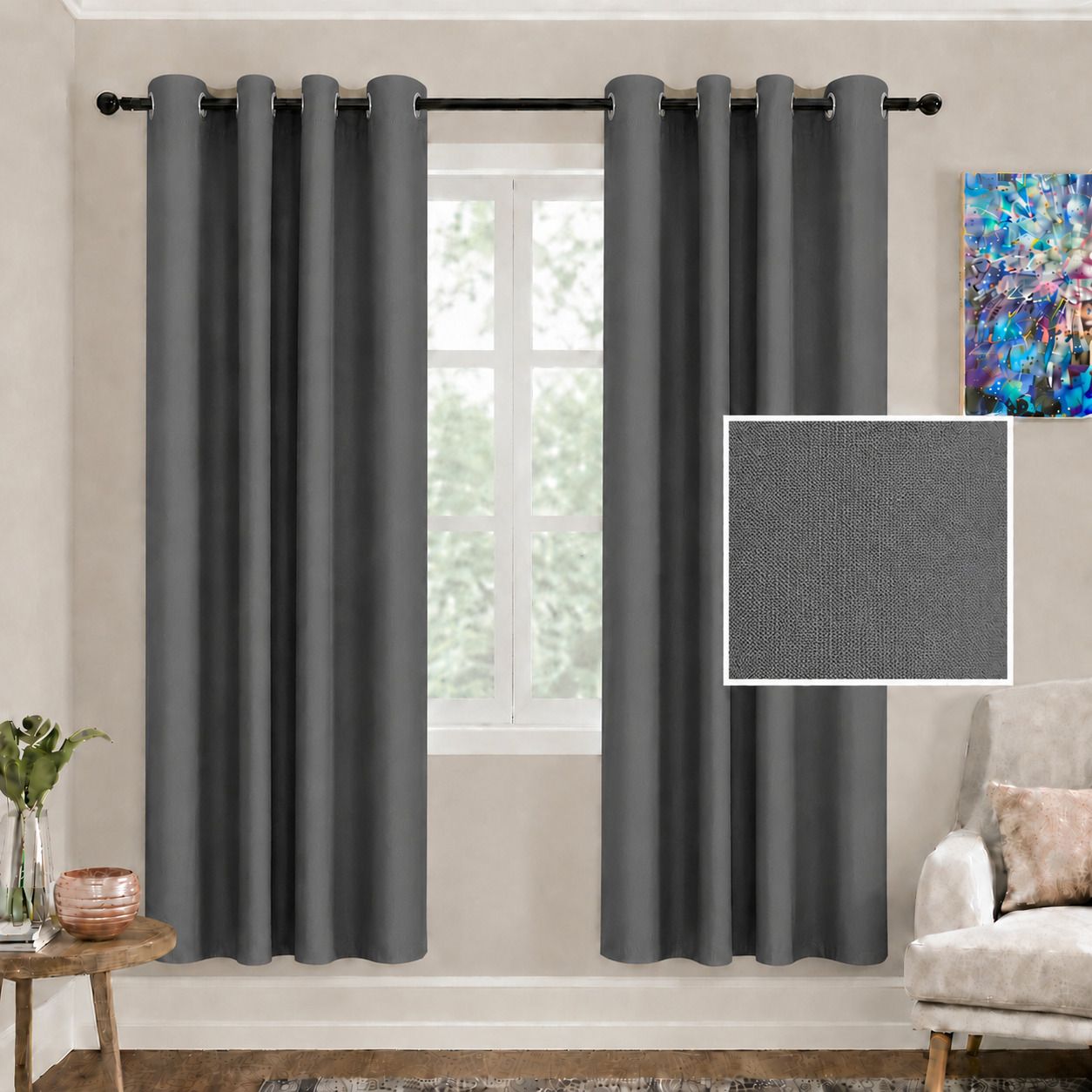 152 cm (5 ft) Window Polyester Blackout Curtain (Pack Of 2)-image-41