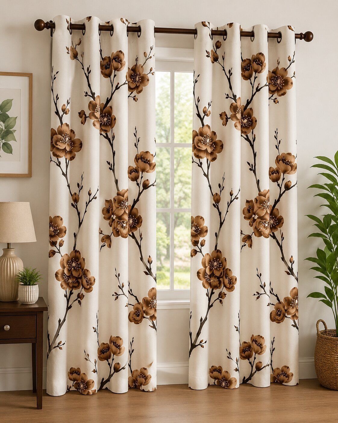 dravix home 214 cm (7 ft) Door Polyester Semi Transparent Curtain (Pack Of 2)-picture-29