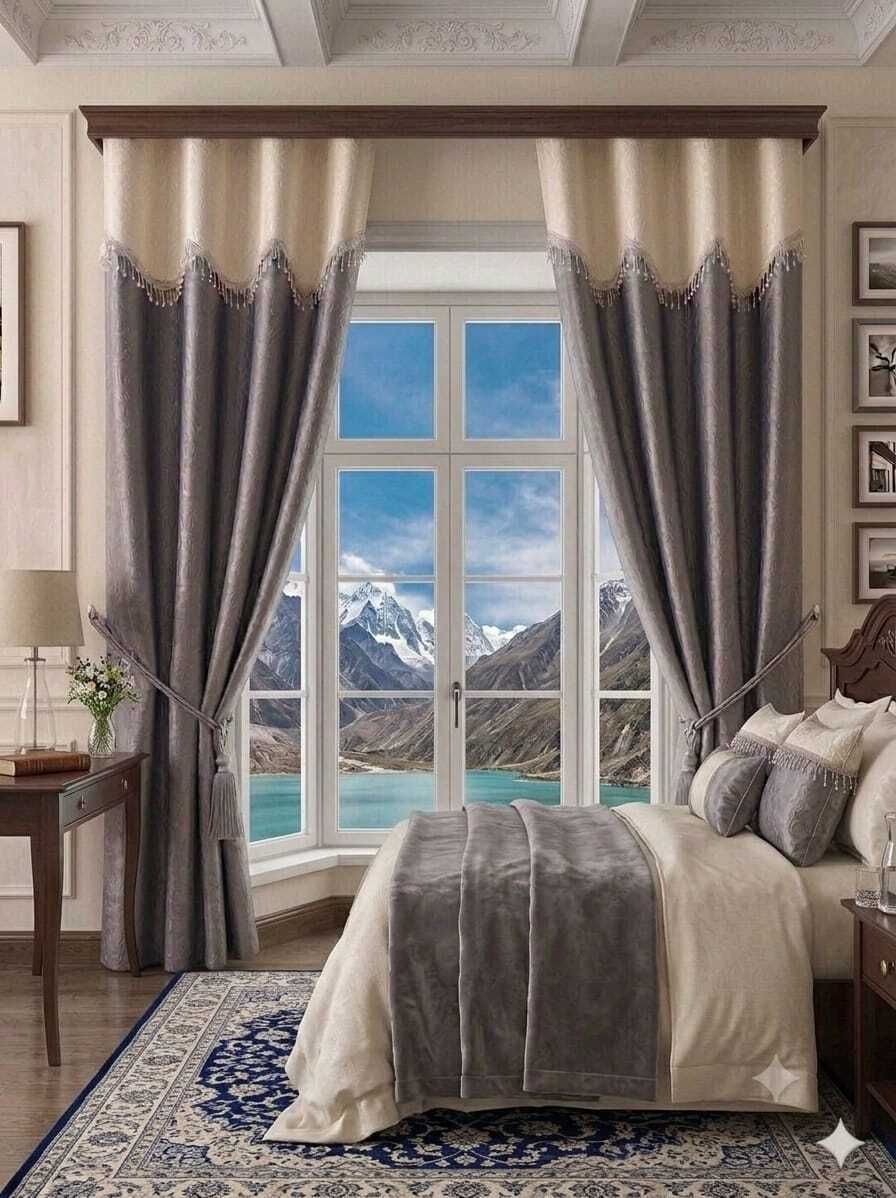 alfhub 213.36 cm (7 ft) Door Polyester Semi Transparent Curtain (Pack Of 2)-picture-11