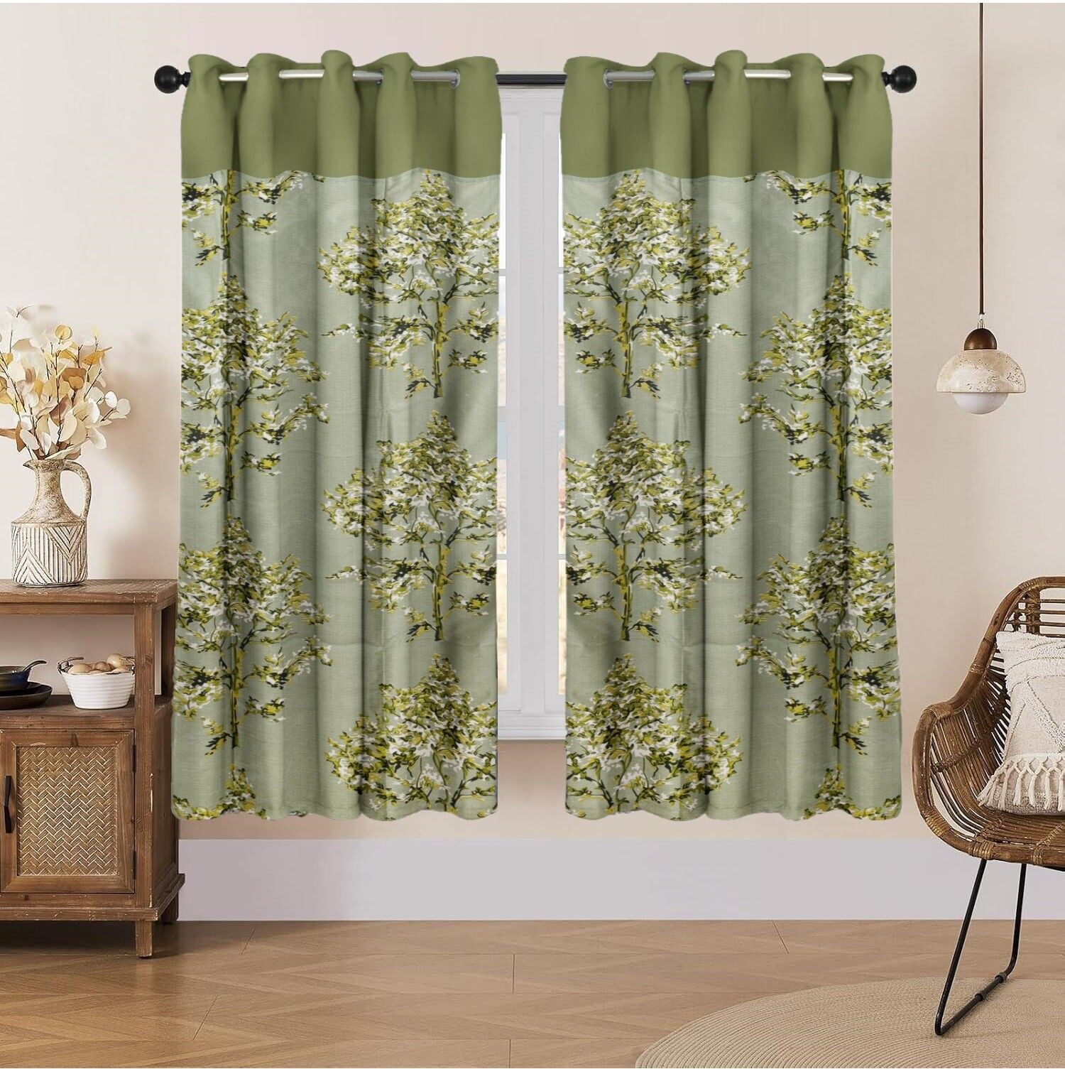 darshanam world 152 cm (5 ft) Polyester Semi Transparent Window Curtain (Pack Of 2)-picture-26