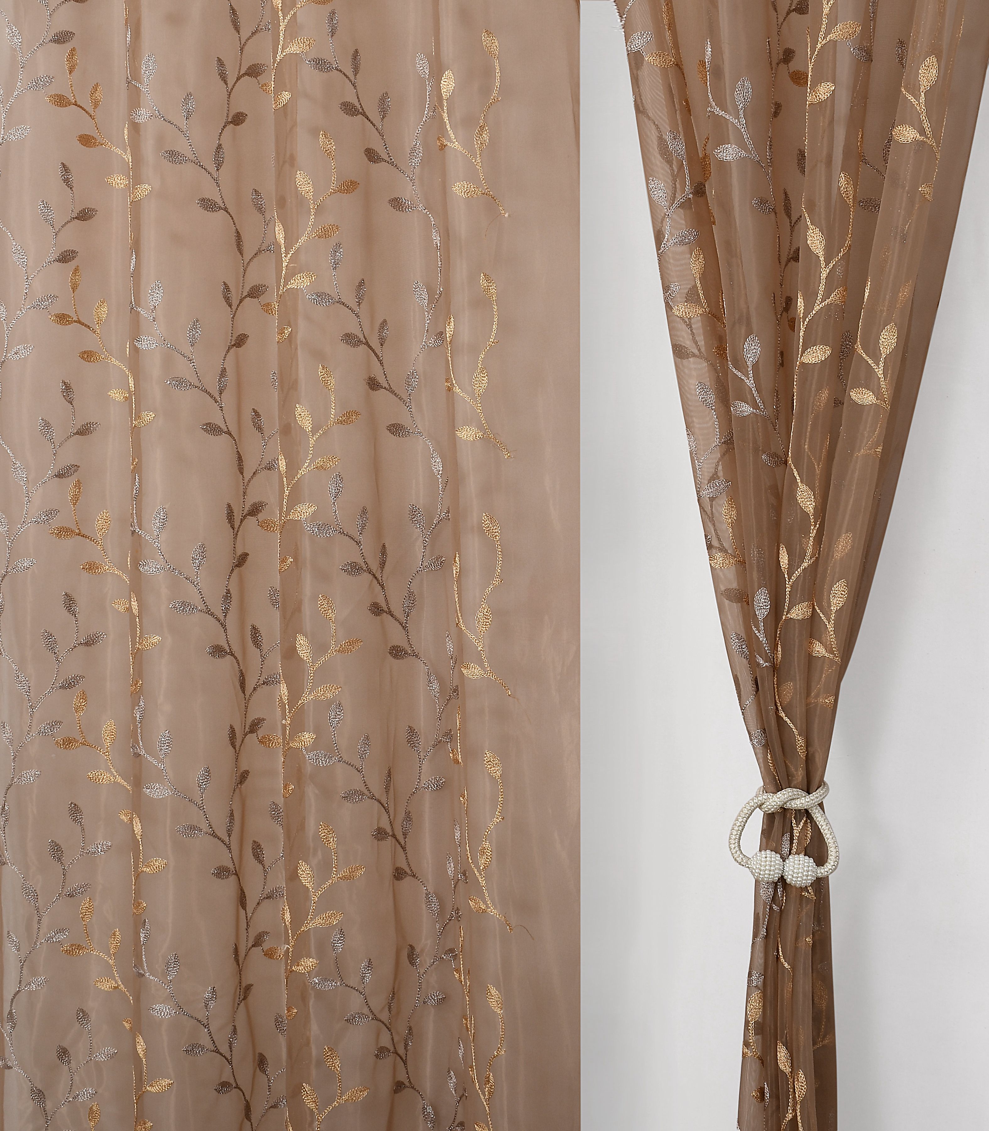 fabrilia 213 cm (7 ft) Door Tissue Transparent Curtain (Pack Of 2)-picture-13