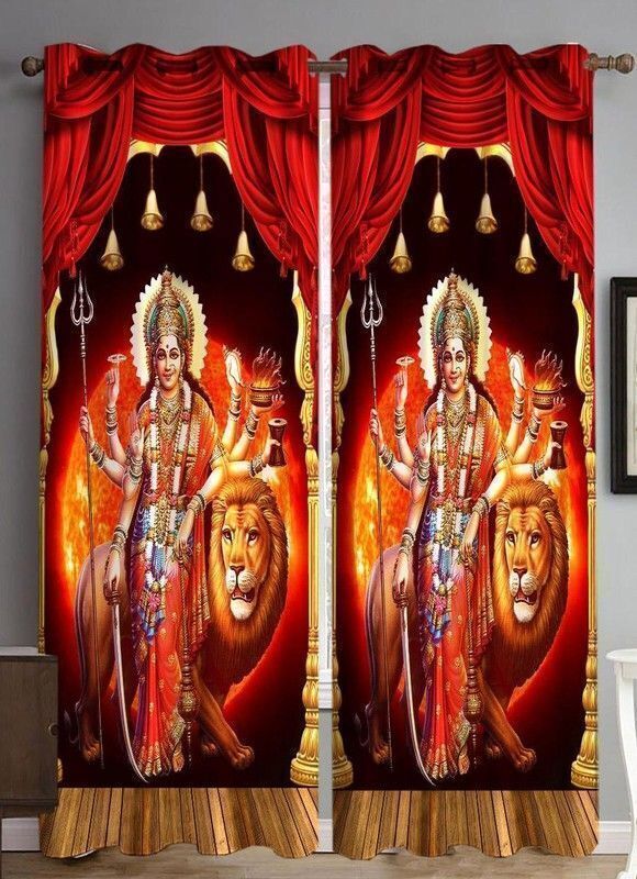 213 cm (7 ft) Door Polyester Blackout Curtain (Pack Of 2)-image-24