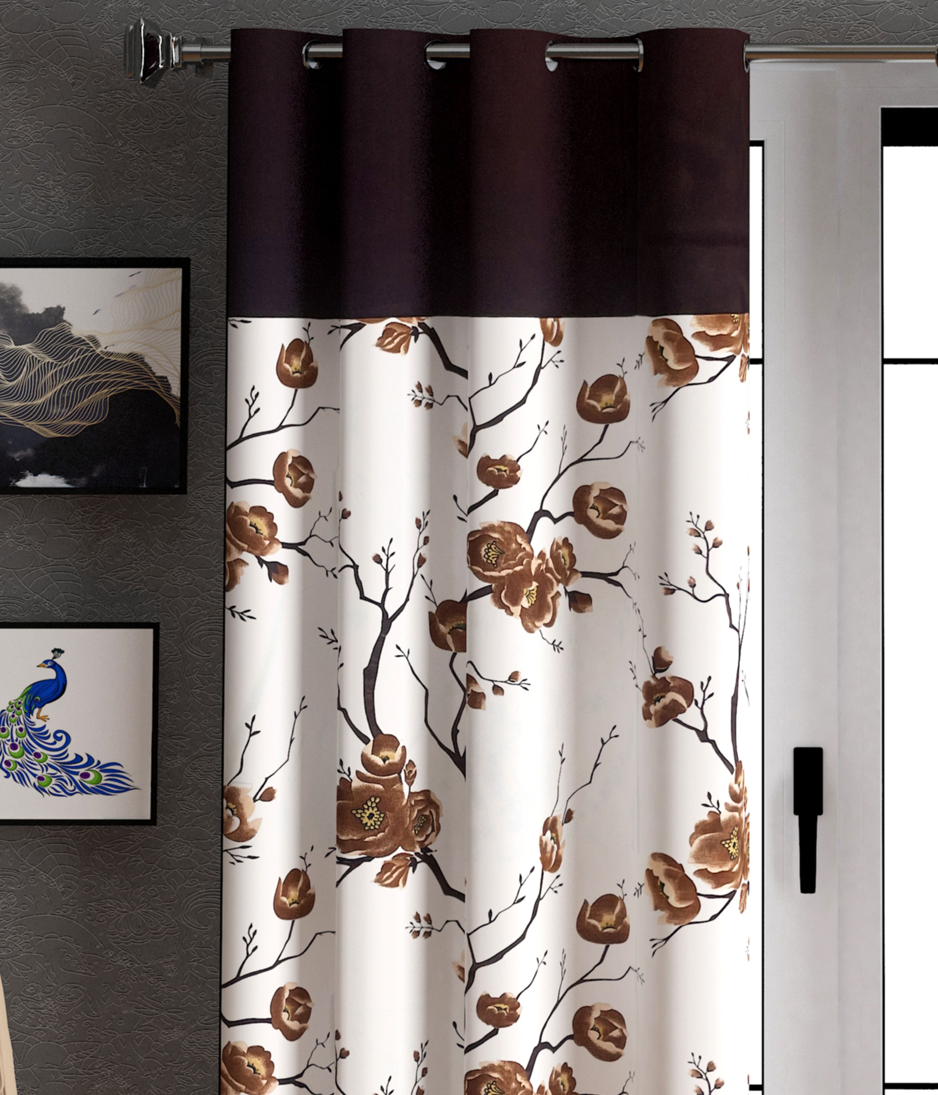 lunar days 152 cm (5 ft) Window Polyester Semi Transparent Curtain Single Curtain-picture-18