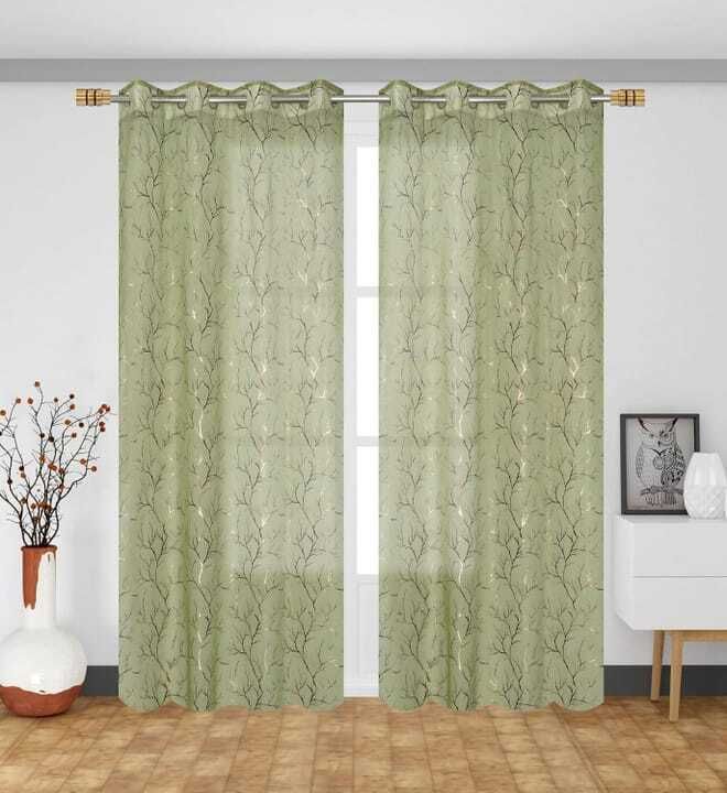 213 cm (7 ft) Door Tissue Transparent Curtain (Pack Of 2)-image-20
