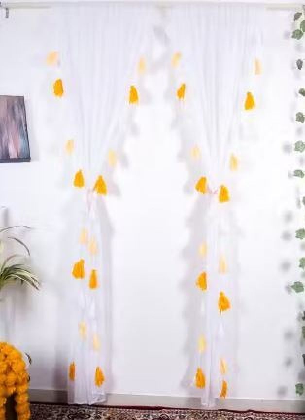 nysarg 213 cm (7 ft) Window Polyester Transparent Curtain (Pack Of 2)-picture-32
