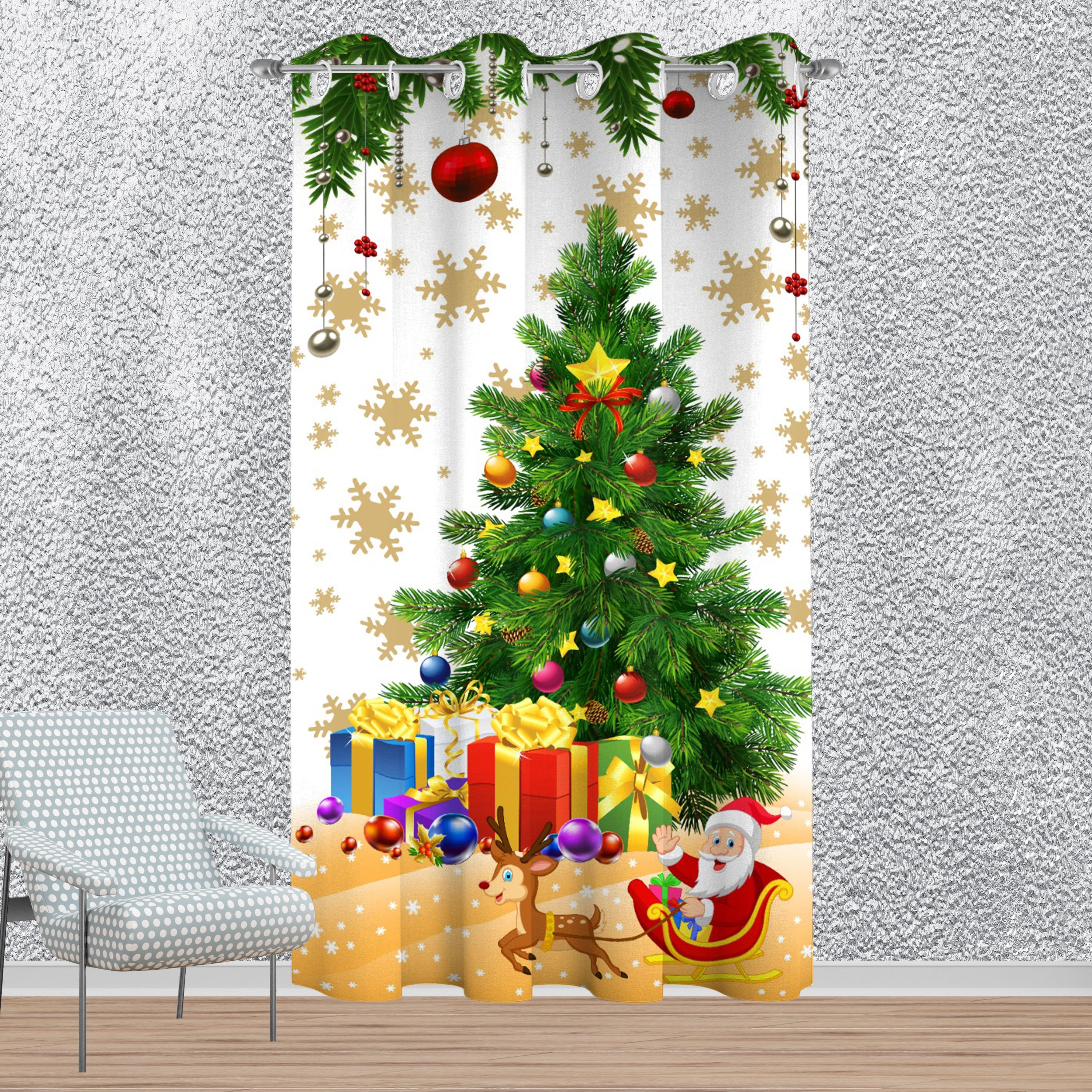 loomlyfe 152 cm (5 ft) Window Polyester Room Darkening Curtain Single Curtain-picture-22