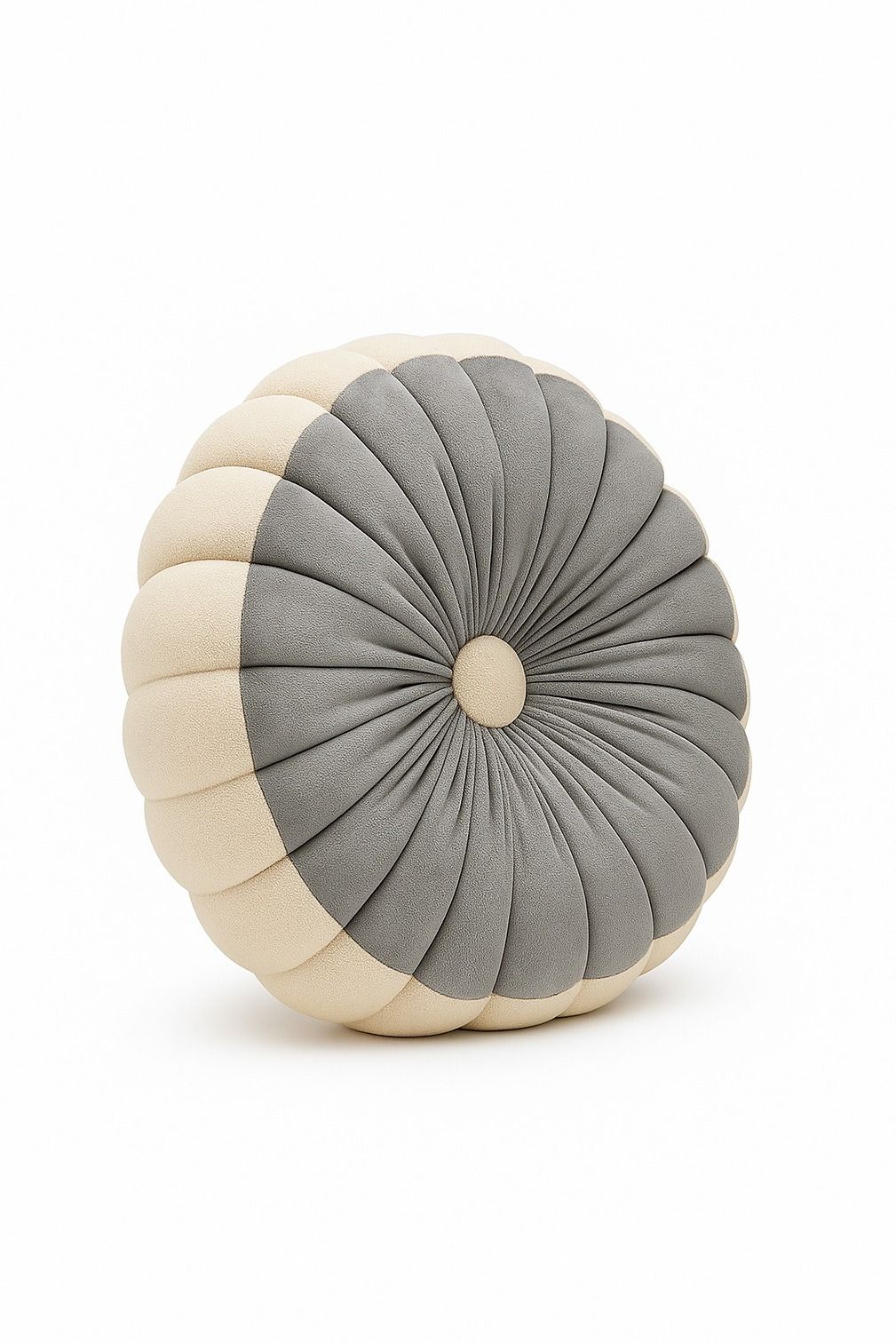 Microfibre Cushion Pack of 1 Floral Premium Two Tone Round cushion-image-20