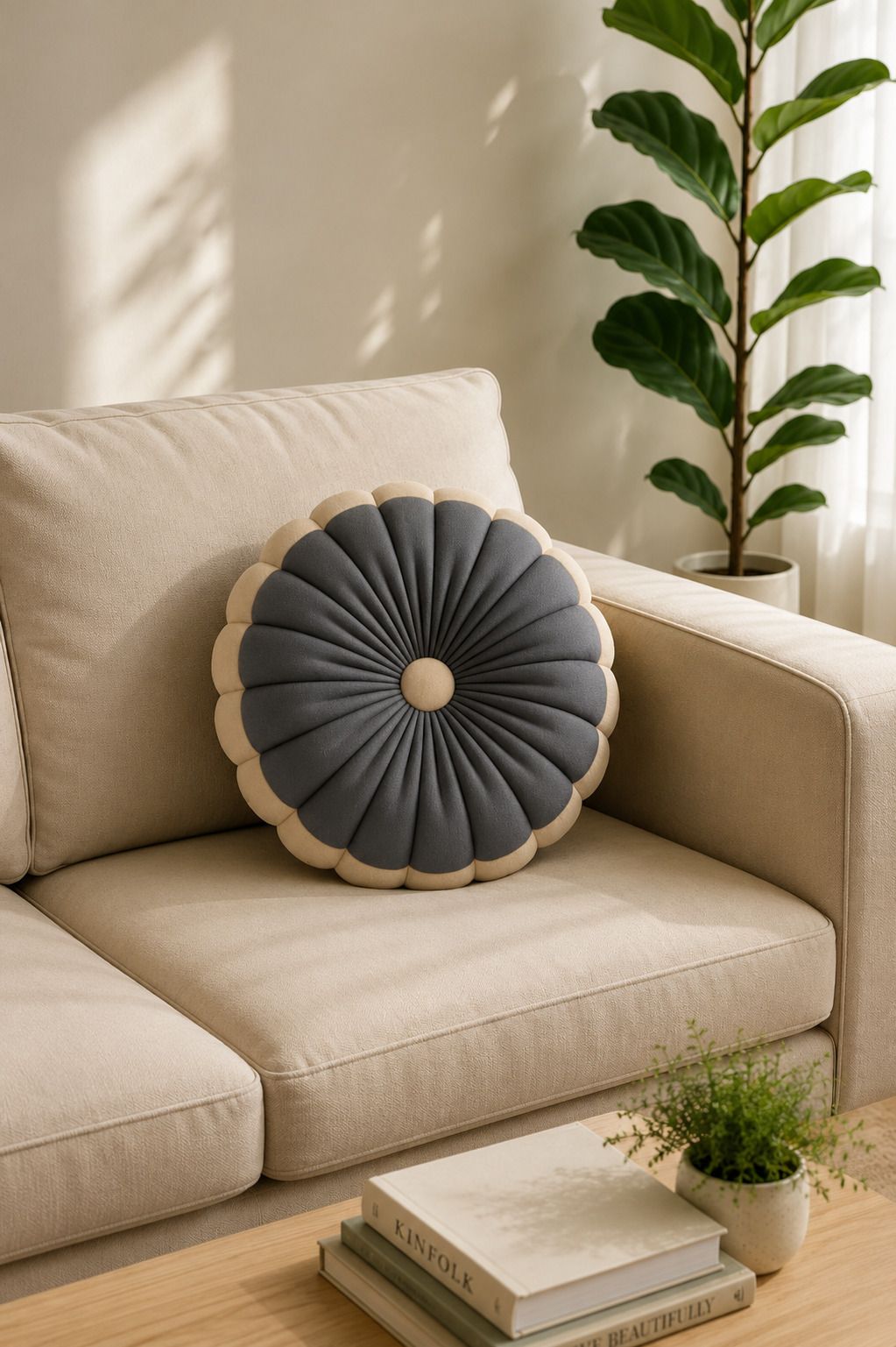 Microfibre Cushion Pack of 1 Toons & Characters Premium Velvet Round cushion-image-32