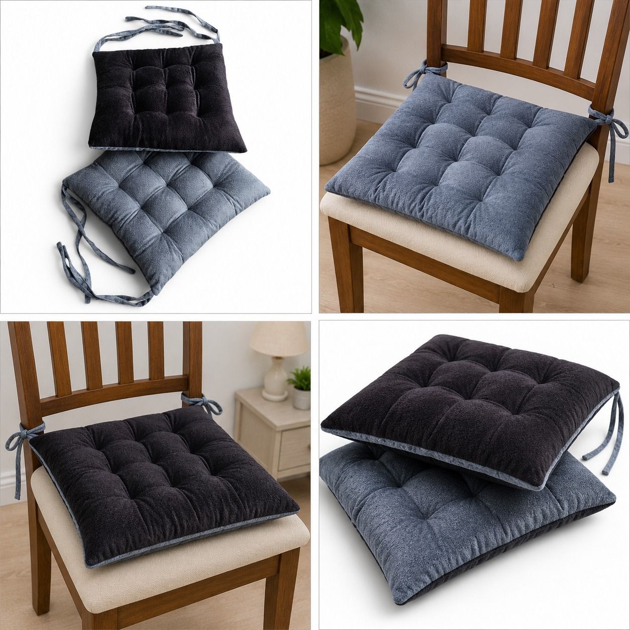 Cotton Chair Pad Pack of 2 Solid-image-14