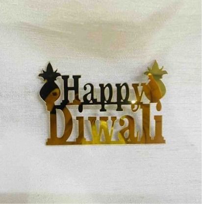 shubodh Happy Diwali Decorative Metallic Sign Plastic Cut-outs-picture-25