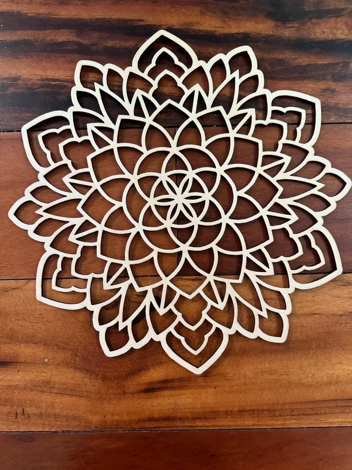 Diwali Rangoli Stencils for Floor Decoration - 11 x 11 Inch Wooden Cut-outs-image-33