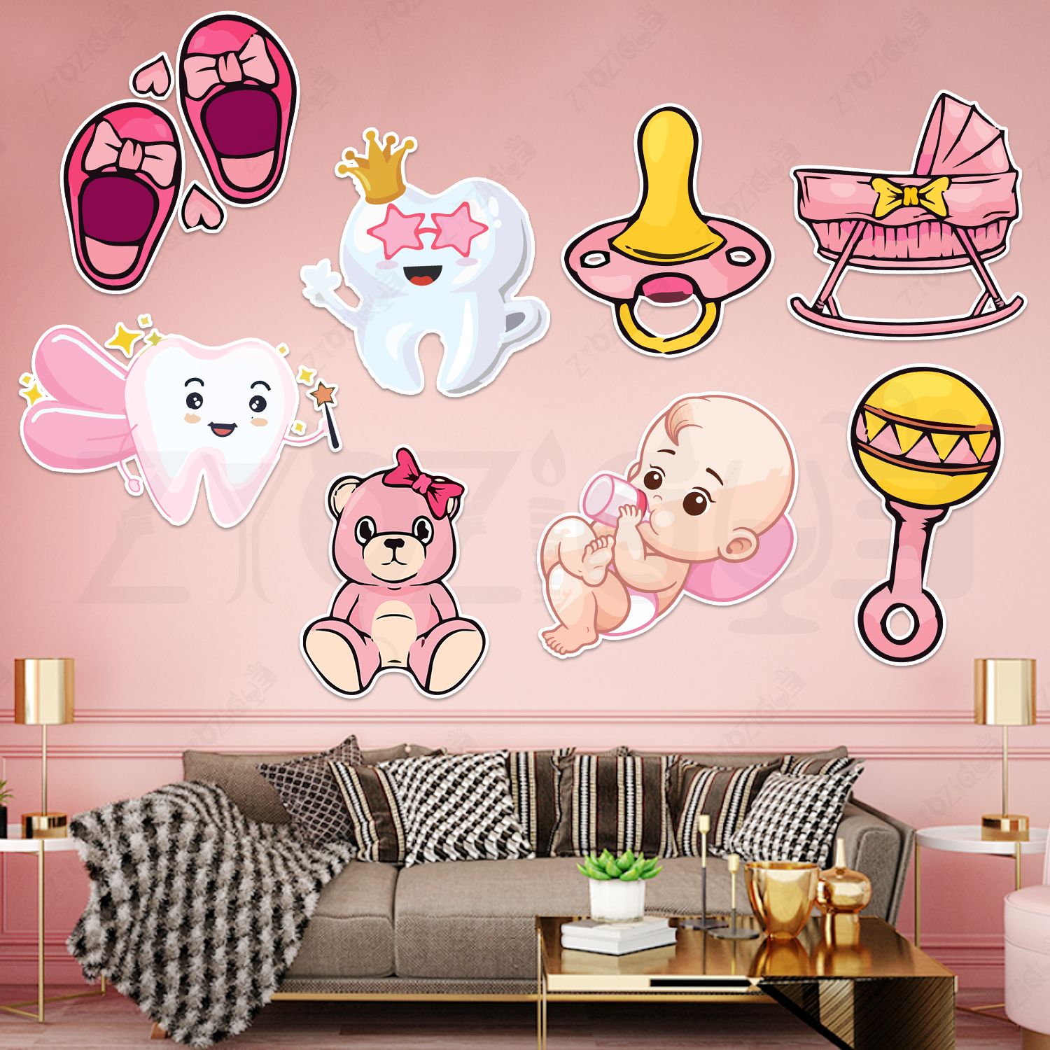 zyozique 9 Pcs First Tooth Decorations Cardstock Cutouts | First Tooth Decorations Items Cardboard Cut-outs-picture-19